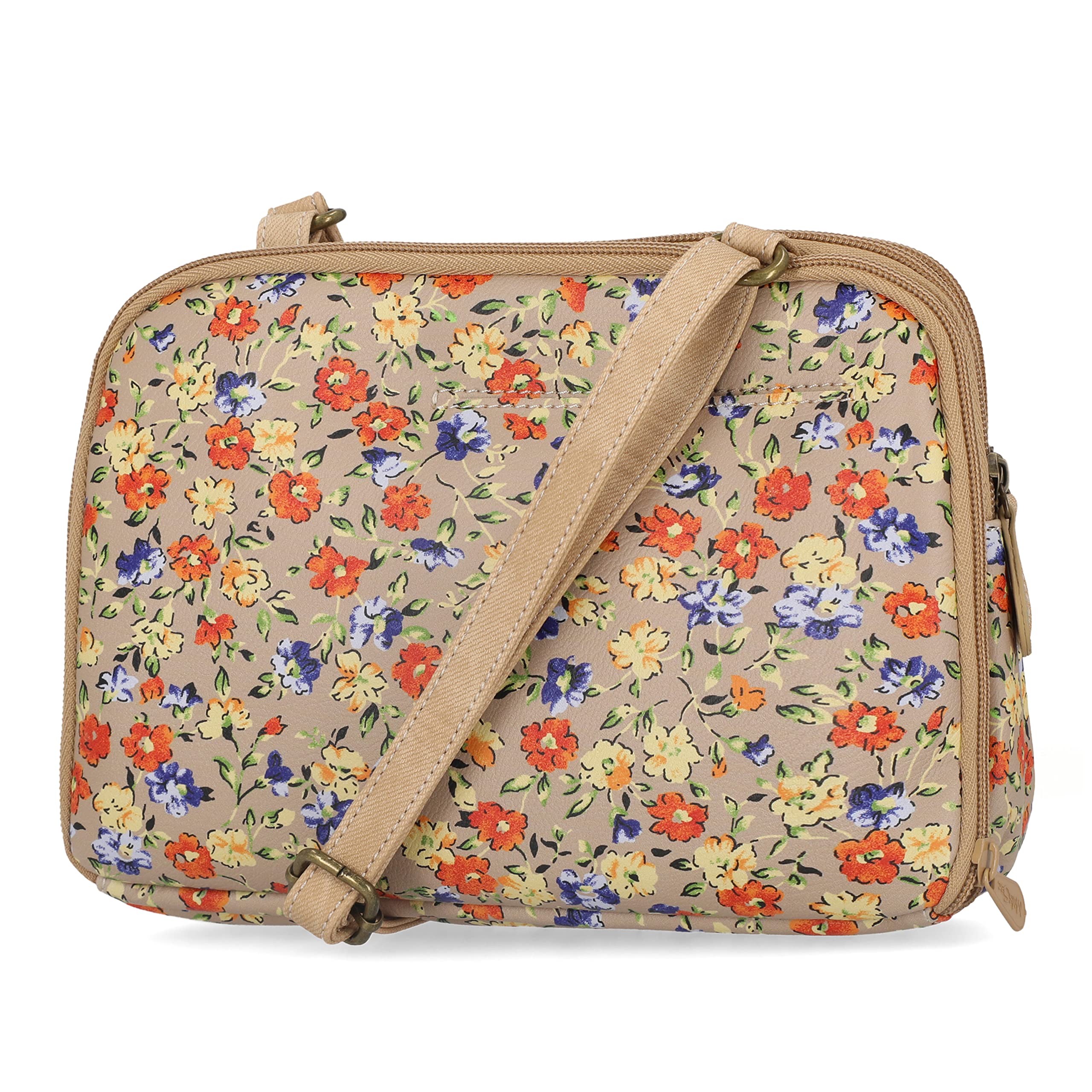 Stylish MultiSac Zippy Triple Compartment Crossbody Bag for Women - Secure & Spacious Travel Purse with 3 Zippered Pockets - Perfect for Daily Commute, Shopping & Travel Accessories