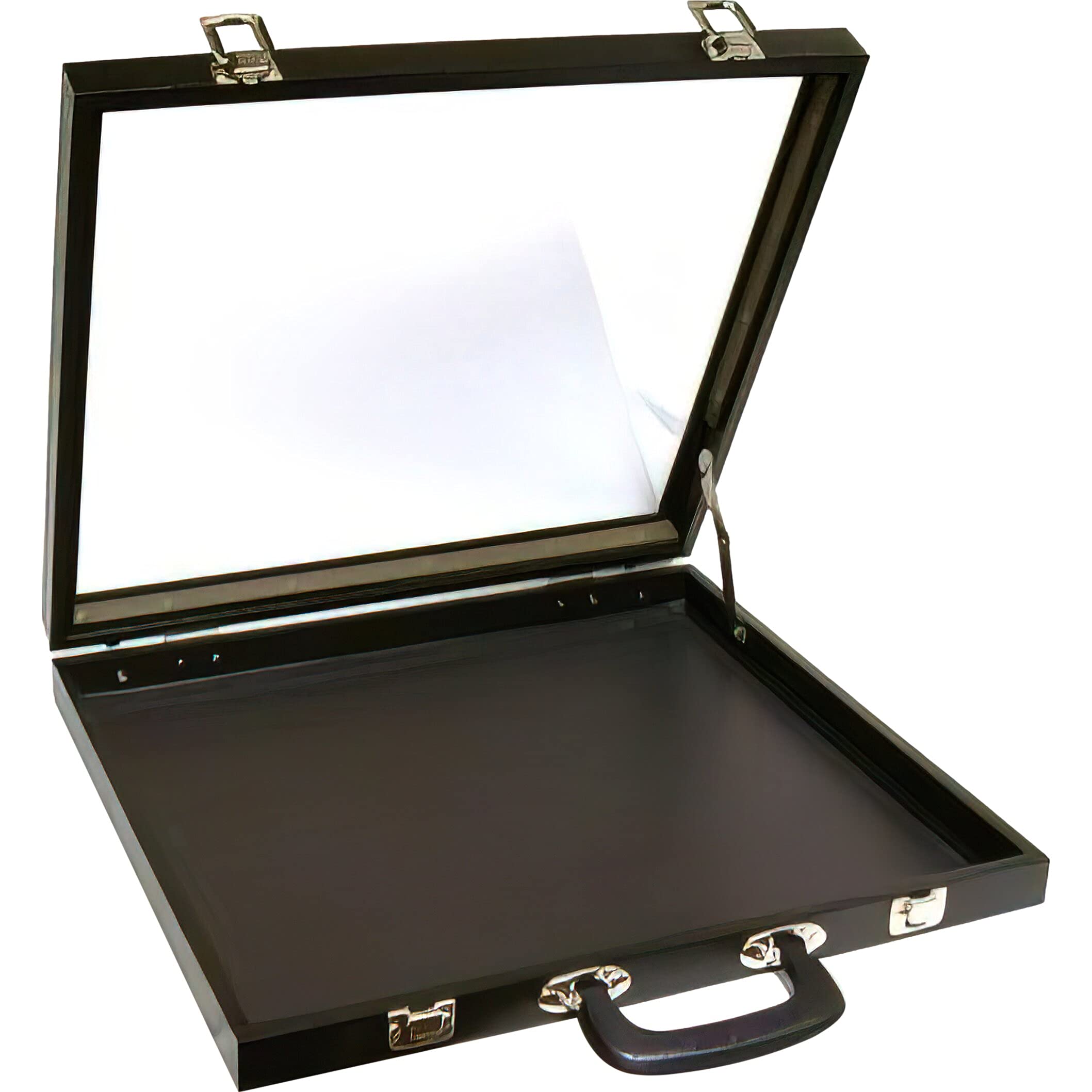 Elegant Jewelry Travel Case with Glass Top - Premium Display Fixture for Necklaces, Rings & Watches | Perfect for Retail Stores, Trade Shows & Home Organization