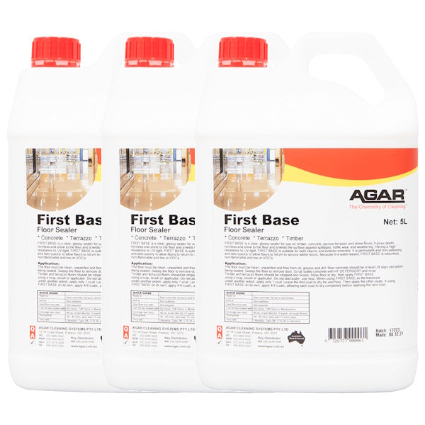 Agar First Base Concrete Sealer - Premium Waterproof Sealant for Driveways, Patios & Garage Floors | Long-Lasting Protection Against Stains & Weather Damage