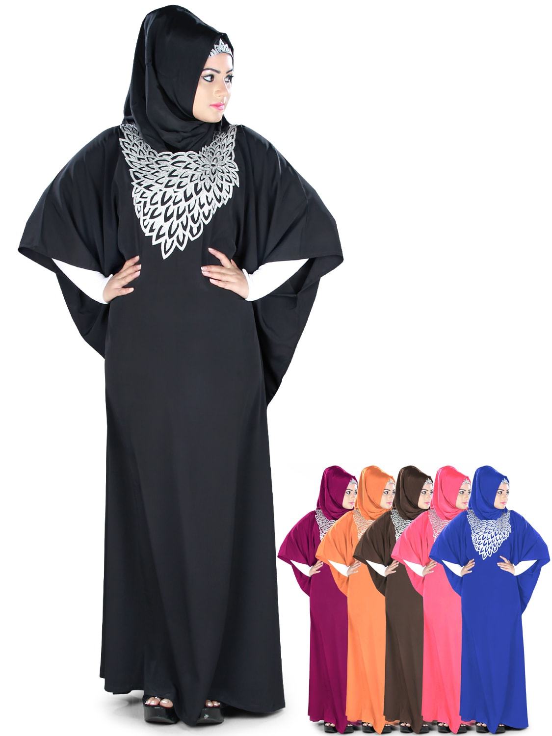 Stylish Aimen Kaftan Dress for Women - Elegant Flowy Maxi Dress with Embroidery - Perfect for Beach, Vacation & Boho Fashion
