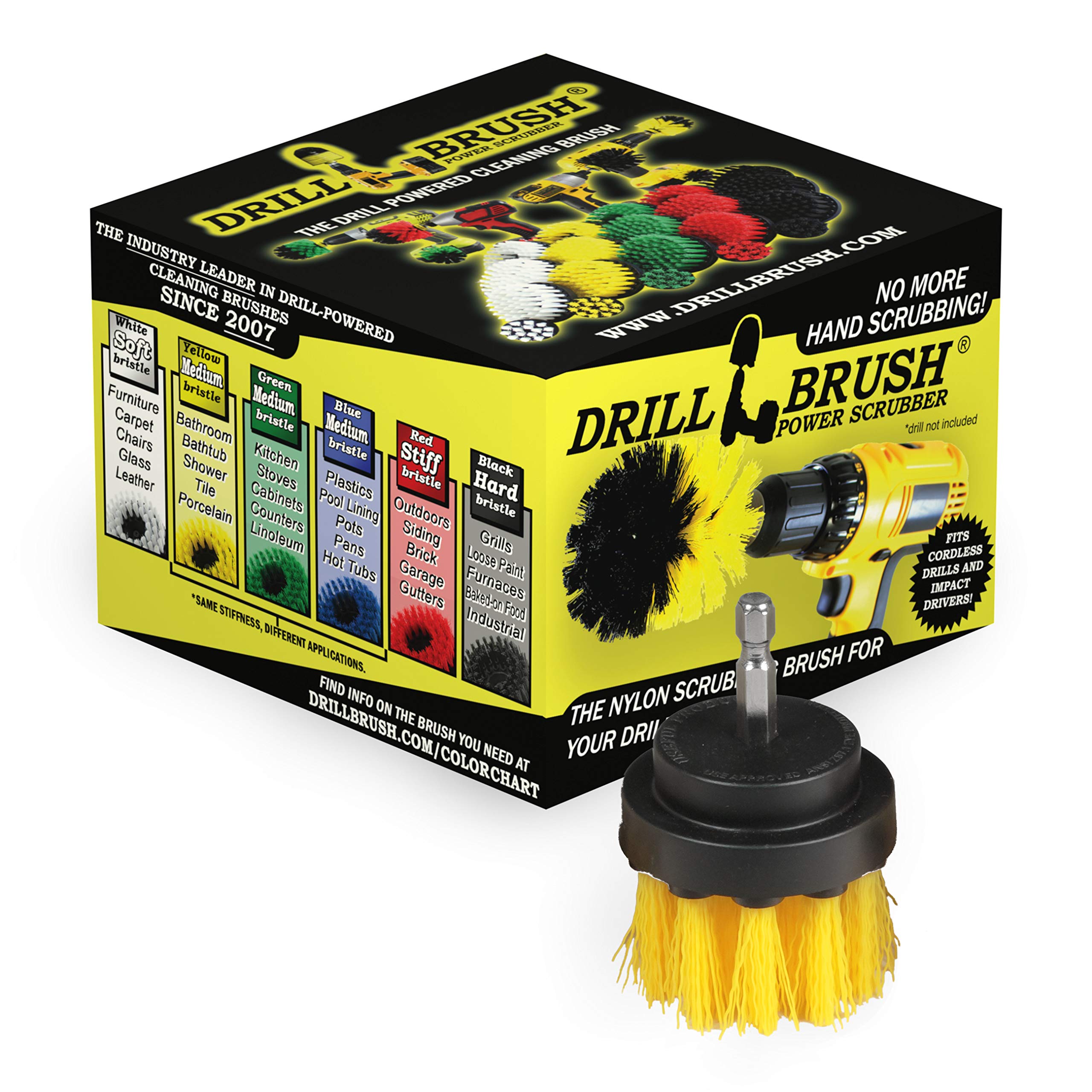 **Power Cleaning Brush Kit for Bathroom & Shower - Heavy Duty Drill Scrubber for Grout, Tile & Bathtub - Multi-Surface Scrub Brush for Deep Cleaning - Perfect for Home, Kitchen & Outdoor Use**