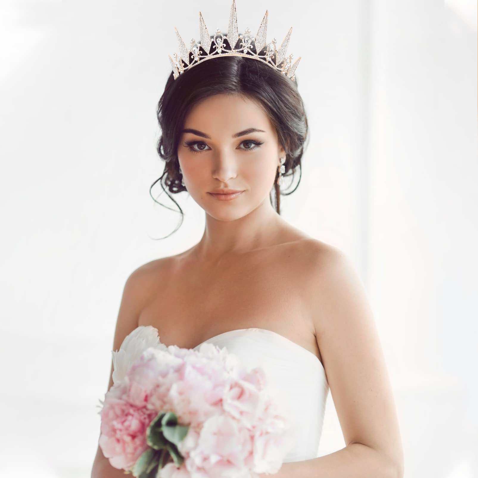 Sparkling Rhinestone Bridal Tiara for Women - Elegant Wedding, Prom, Pageant & Birthday Crown Headband - Perfect for Brides, Prom Queens & Special Occasions