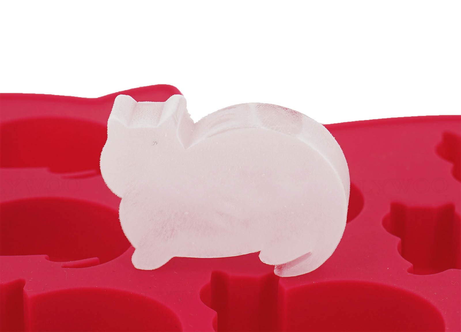 Cat Shaped Silicone Ice Cube Tray & Treat Mold - Fun Kitty Ice Cubes for Drinks & Baking - Perfect Cat Lover Gift for Birthday, Christmas, Mother's Day, Father's Day - 2 Pack - Great for Cocktail Parties, DIY Desserts & Pet Treats