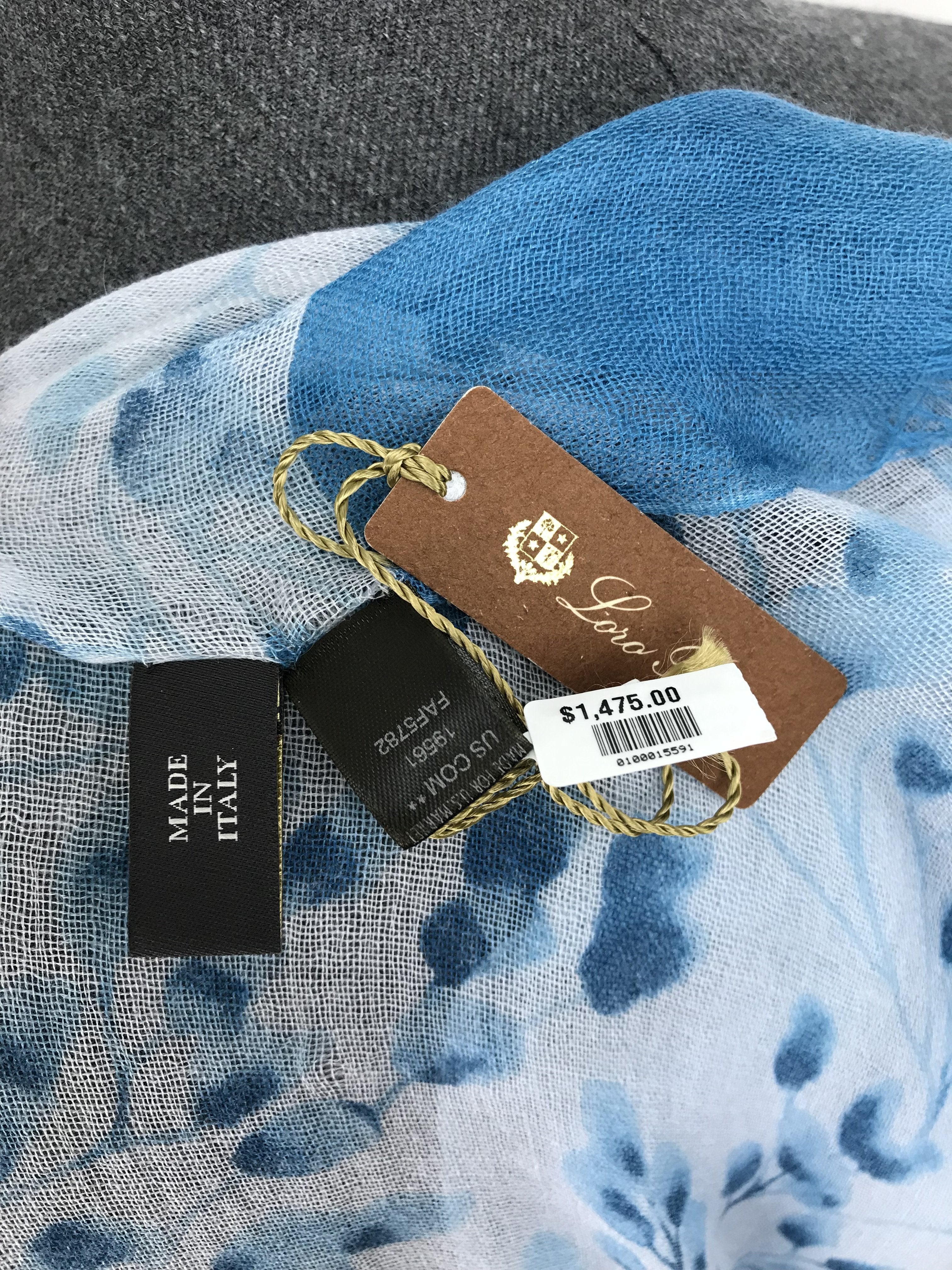 Loro Piana Opposite Boccioli Cashmere Silk Scarf Wrap - Luxury Women's Fashion Accessory for Winter & Evening Events