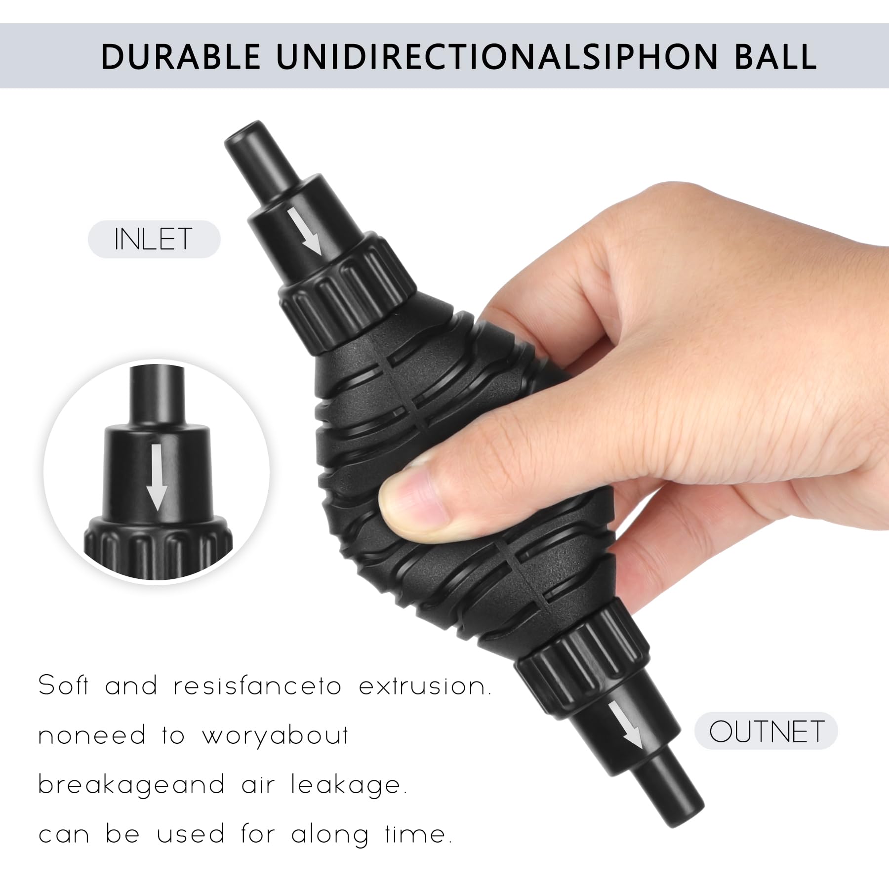 4 in 1 Aquarium Gravel Cleaner - Fish Tank Vacuum Siphon with Water Flow Clamp for Easy Water Changes, Sand Washing & Dirt Removal | Perfect for Freshwater & Saltwater Tanks, Home & Office Aquariums