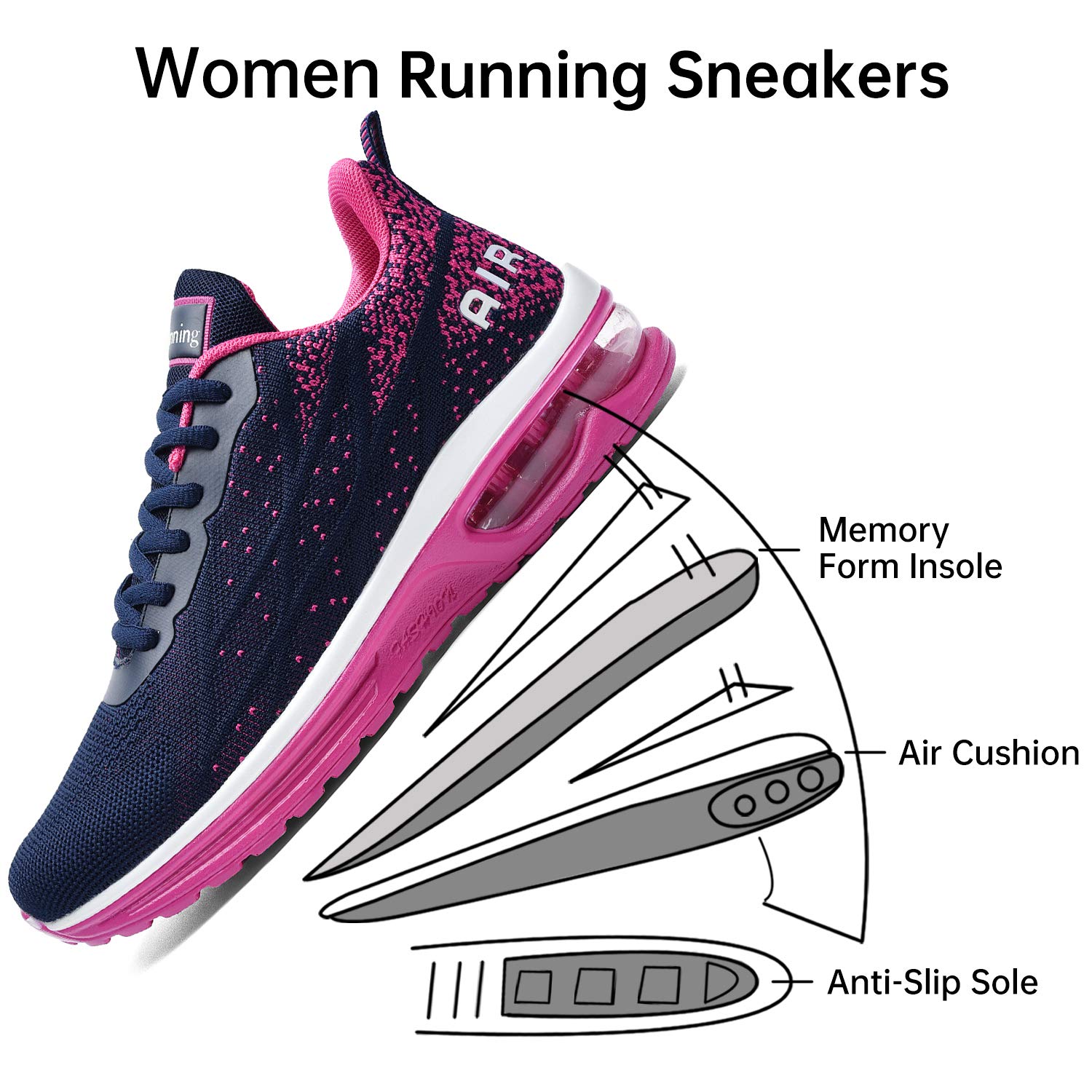 MEHOTO Women's Lightweight Breathable Tennis Shoes - Walking, Running, Gym & Fitness Sneakers for Women - Perfect for Jogging, Workouts & Casual Wear