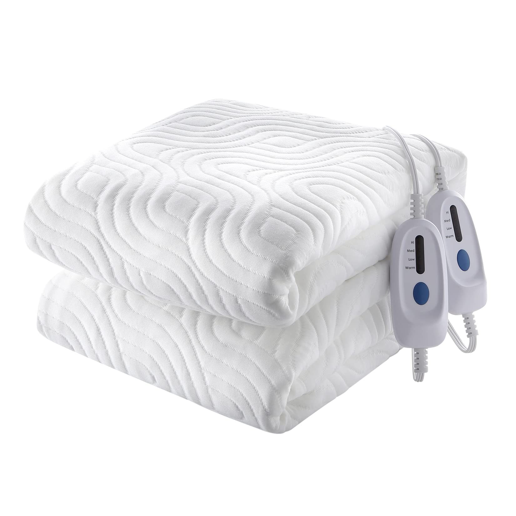 CAROMIO Queen Size Heated Mattress Pad - Dual Control Electric Warming Blanket with 4 Heat Settings, 10-Hour Auto Shutoff & 18