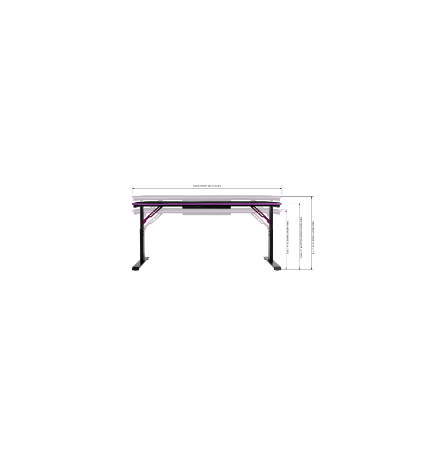 Cooler Master CMI GD160 PRV1 Gaming Desk - Ergonomic RGB LED Computer Desk for PC & Console Gamers - Perfect for Home Office, Streaming Setup & Esports Tournaments