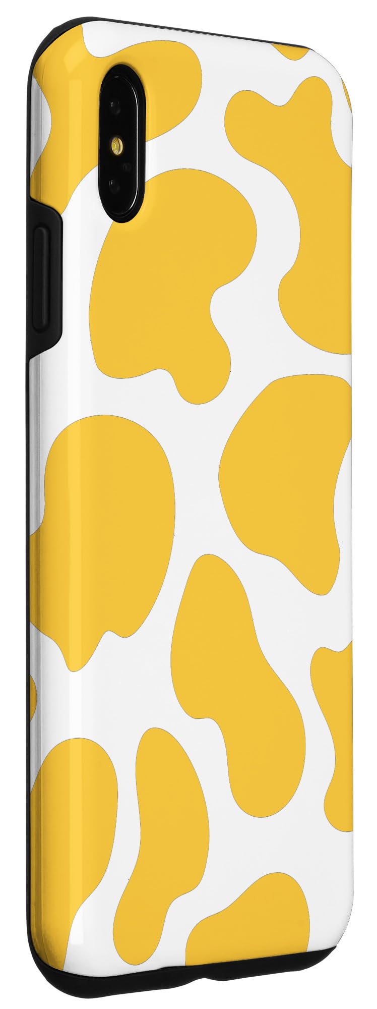iPhone XS Max Case - Yellow Cow Print Cute Animal Pattern Protective Cover | Durable Shockproof Phone Case for Women & Men | Perfect for Daily Use, Travel & Outdoor Activities