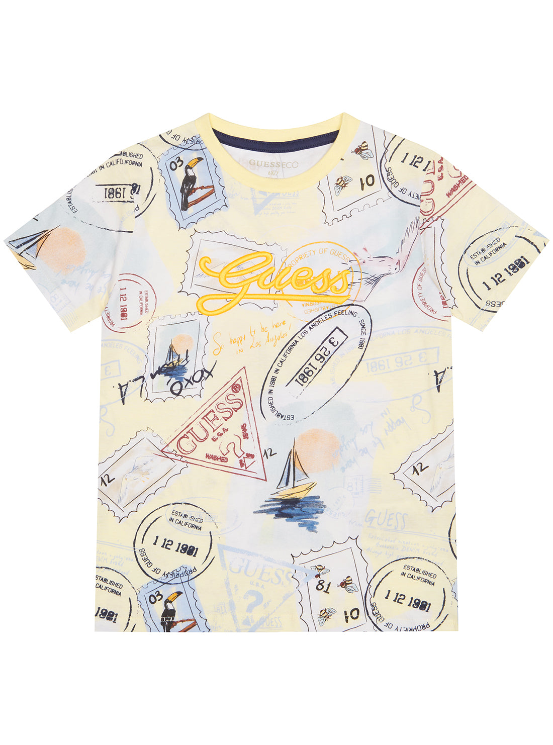 Blue Tile Print Short Sleeve T-Shirt for Men & Women - Casual Summer Fashion Top for Beach, Travel and Everyday Wear