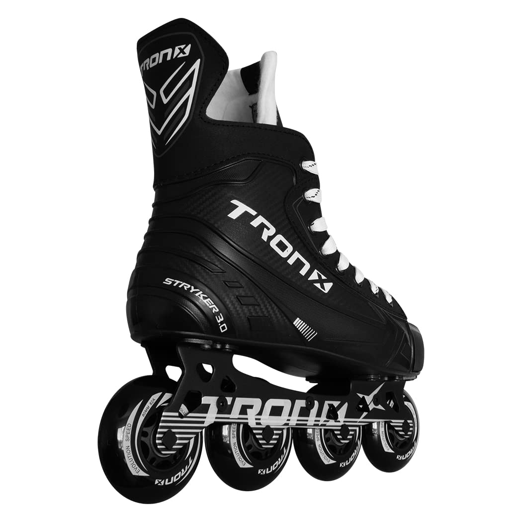 TronX Stryker 3.0 Inline Hockey Skates for Adults, Youth & Kids - Lightweight Roller Skates for Street & Rink Hockey - Perfect for Training, Games & Recreational Skating