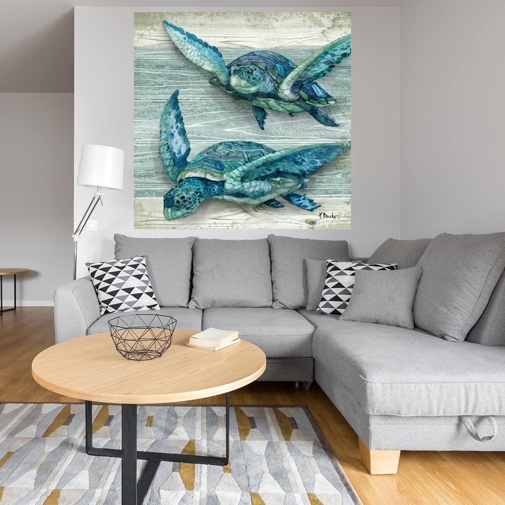 Northpoint Sealife VI Canvas Wall Art by Paul Brent - 22x22 Inch Ready to Hang Fine Art Print for Living Room, Bedroom, Office Decor - Coastal & Nautical Theme Home Décor Perfect for Beach Houses & Seaside Interiors