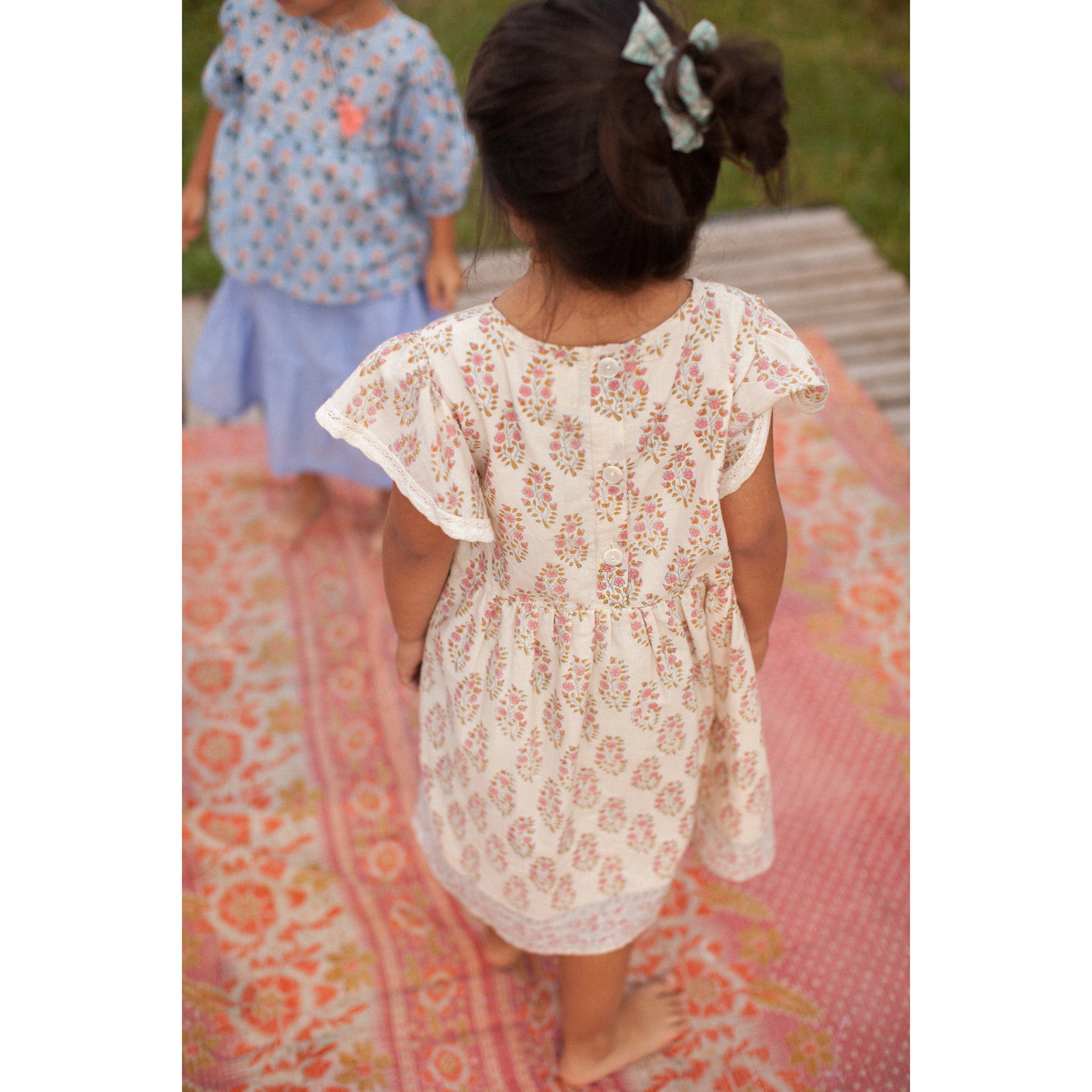 Bonheur du Jour Paris Baby & Girl Dress in Ecru Rosee - Perfect for Special Occasions & Photo Shoots