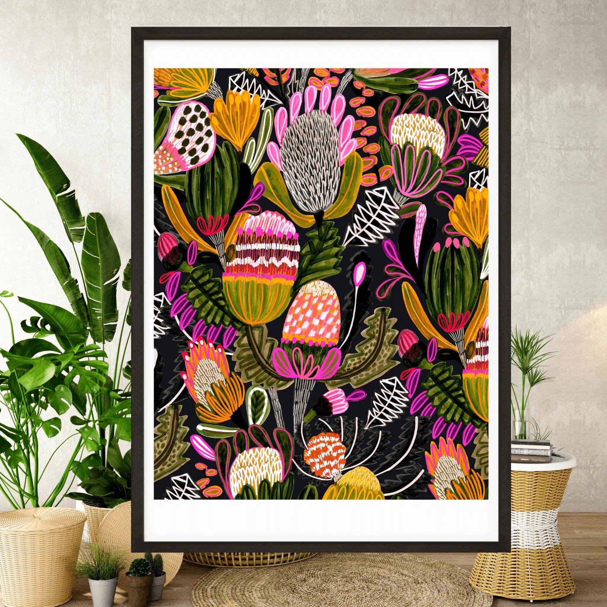 Bush Bankisa Modern Wall Art Print - Contemporary Home Decor for Living Room, Bedroom & Office - Perfect for Gifts & Interior Design