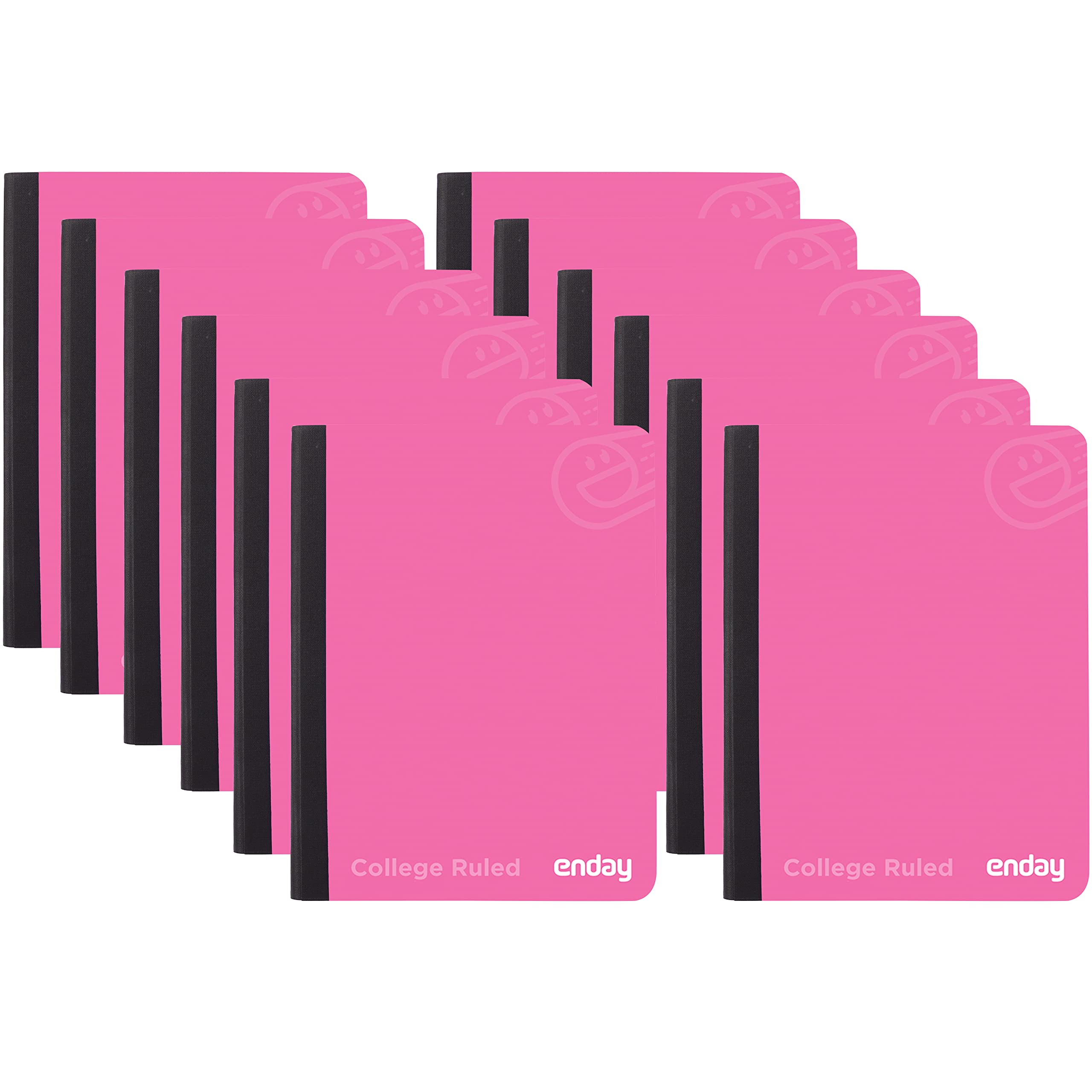Enday 48-Pack Pink Hard Cover College Ruled Composition Notebooks - 100 Sheets Premium Lined Paper Bulk for School, Office & Journaling | Durable Writing Notebooks for Students & Professionals