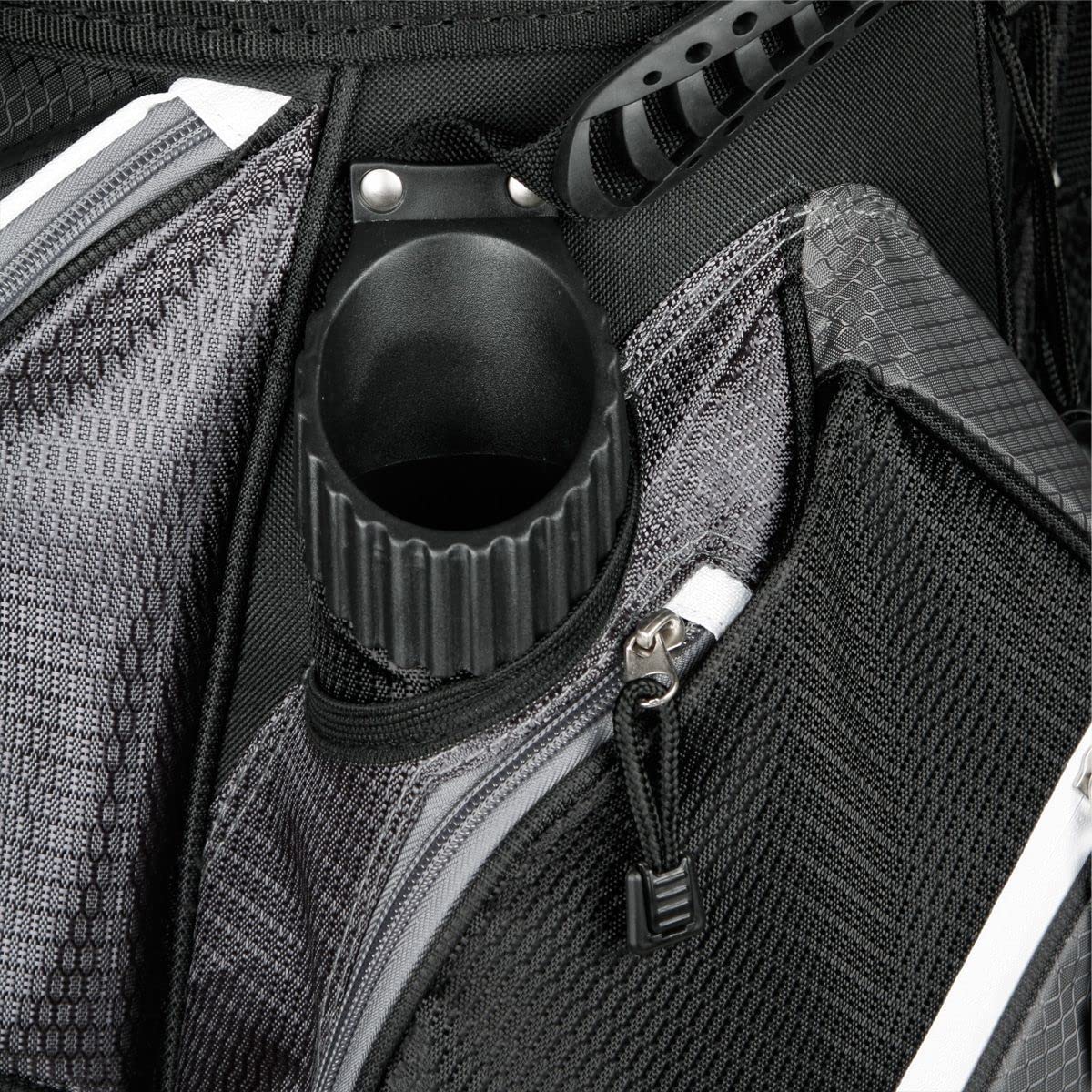Powerbilt TPS 5400 Black/Charcoal Golf Cart Bag - Lightweight & Durable Stand Bag for Men & Women, Perfect for Golf Course & Driving Range Use