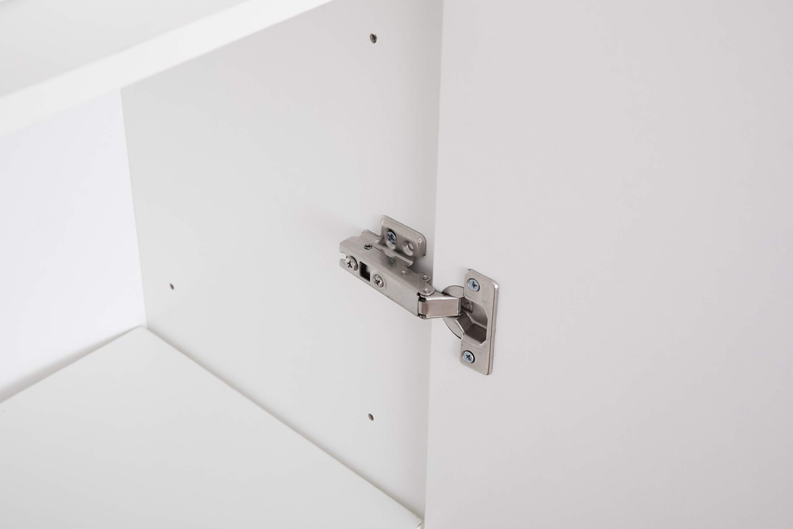 Modern White Wall Mounted Bathroom Cabinet with Mirror - Space Saving Storage for Towels & Toiletries | Perfect for Small Bathrooms, Powder Rooms & Vanity Areas