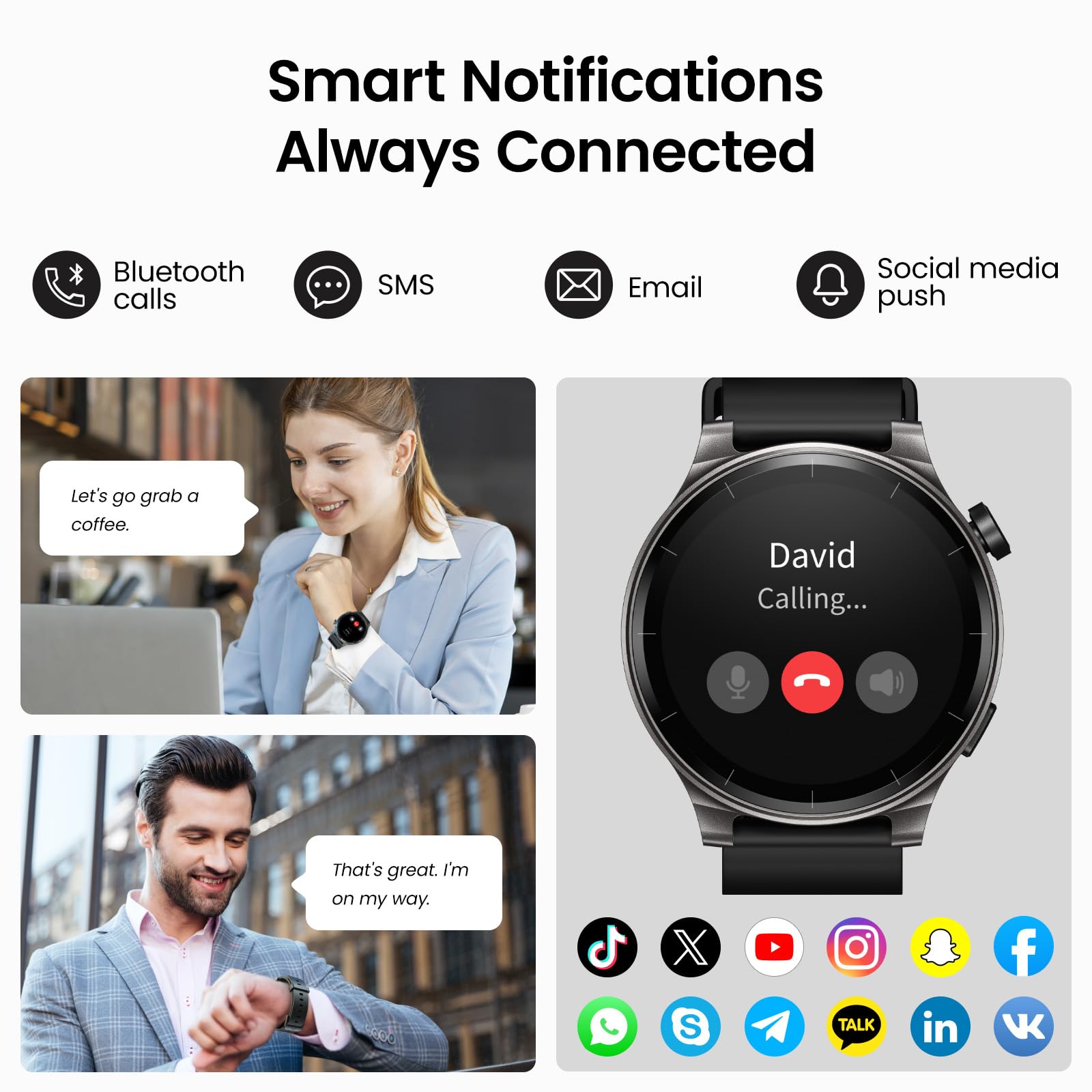 TOZO S5 Smart Watch with AMOLED Display - 1.43