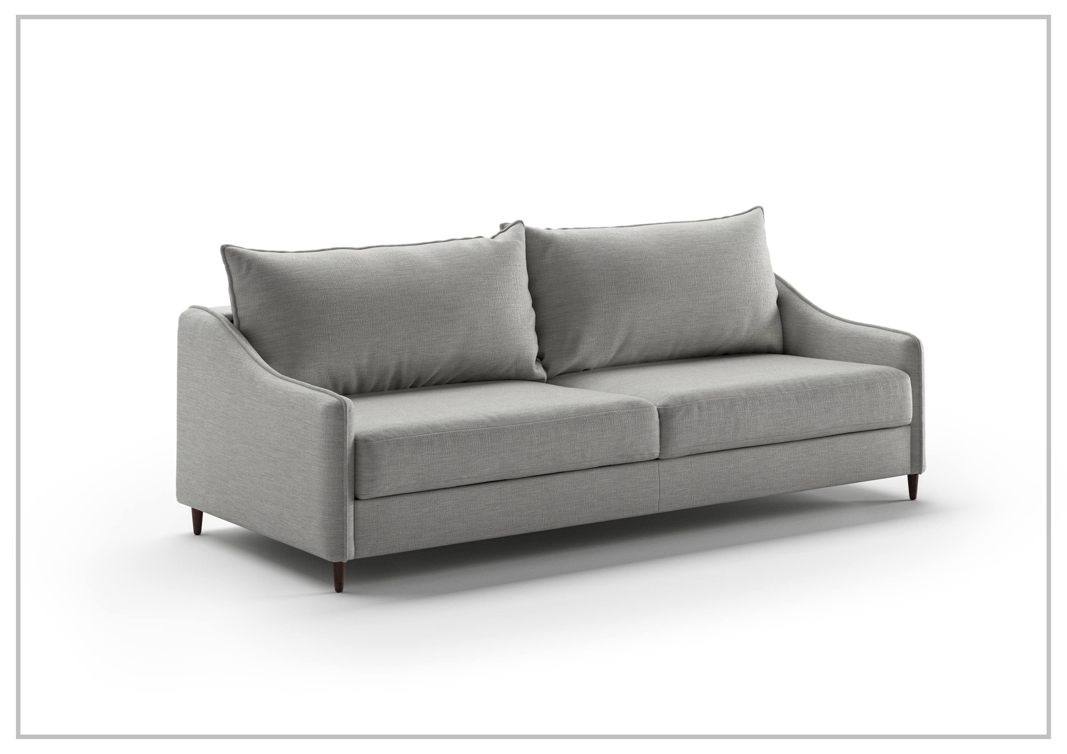 Luonto Ethos Fabric King Sleeper Sofa with Wood or Chrome Legs - Convertible Sofa Bed for Living Room, Guest Room & Small Spaces