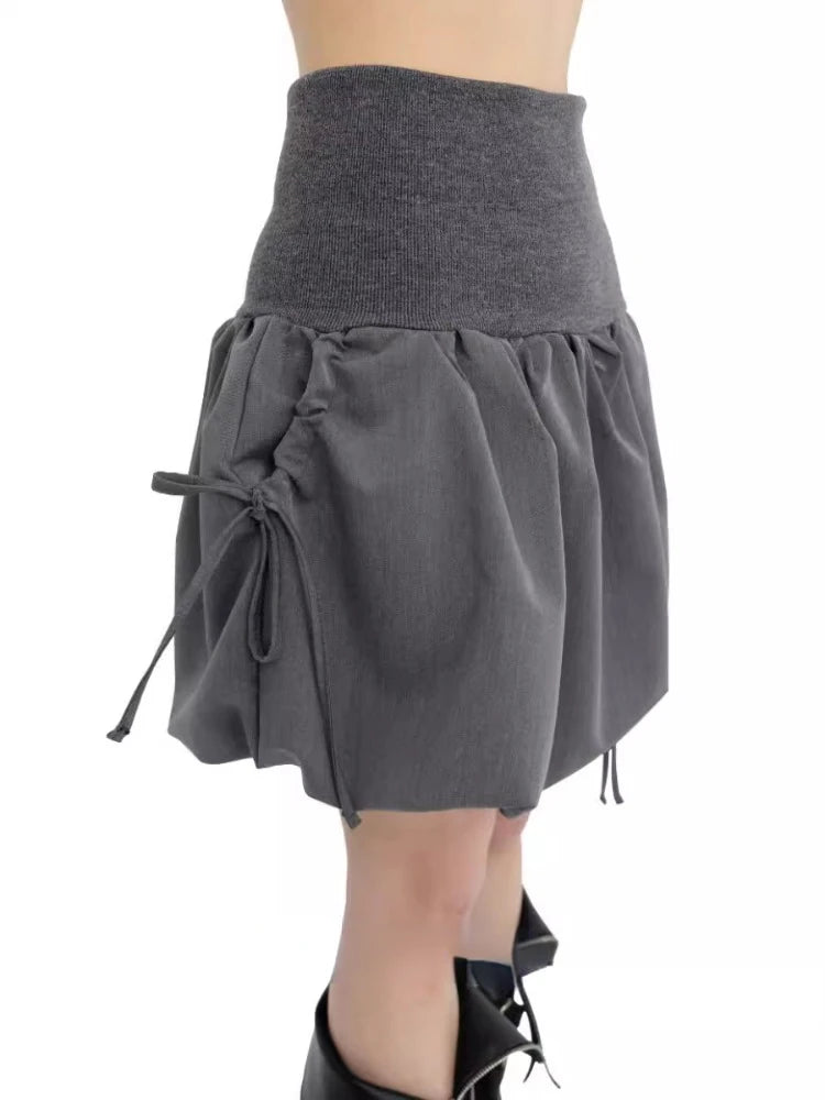 2024 Fashion Women's Black High Waist A-Line Mini Skirt - Bandage Sweet Summer Skirt for Women | Perfect for Parties, Dating & Casual Outfits