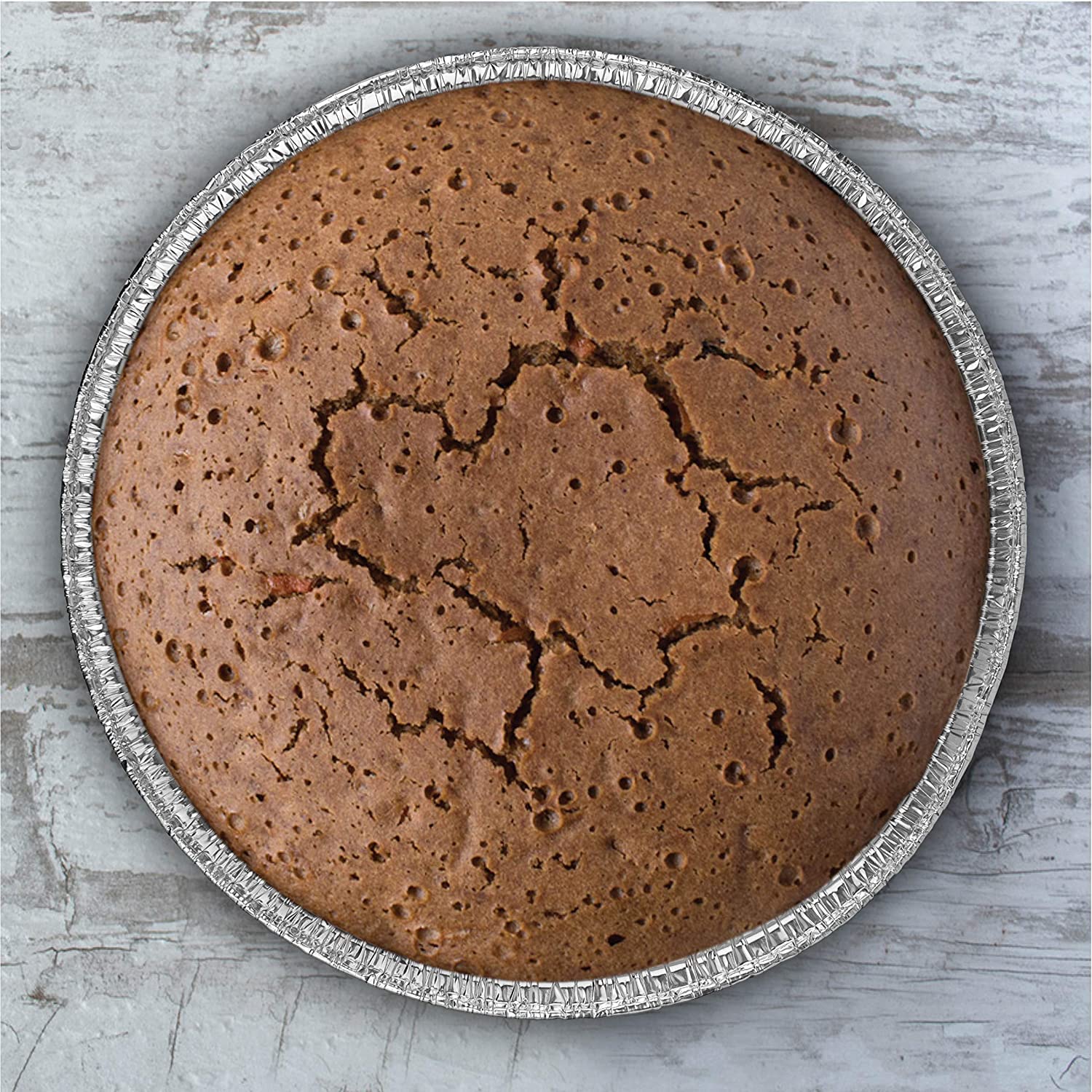 8-Inch Extra Deep Round Aluminum Disposable Cake Pans - 250 Count | Heavy Duty Baking Pans for Cakes, Pies & Desserts | Freezer & Storage Safe | Perfect for Home Baking, Catering & Party Food Prep