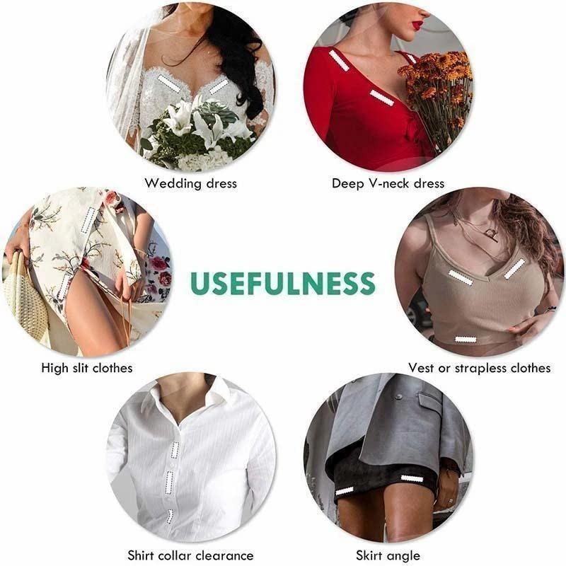 Aeoss Double Sided Fashion Tape - 36 Strips Pack | Strong Skin-Safe Adhesive for Clothes & Body | Clear Transparent for All Skin Tones | Perfect for Dresses, Swimwear & Wardrobe Fixes