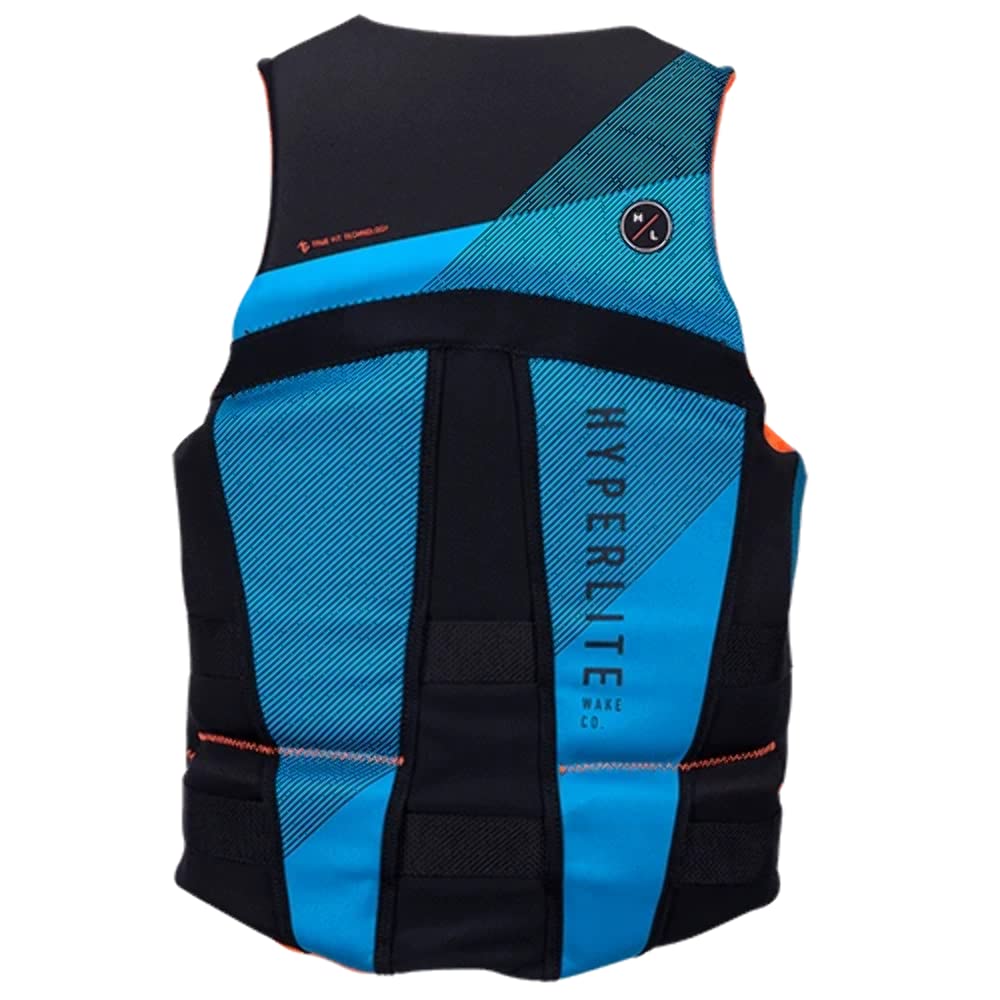 Hyperlite Domain CGA Men's Wakeboard Vest - Blue/Orange, Size XXL - Perfect for Wakeboarding, Water Skiing & Boating Safety Gear