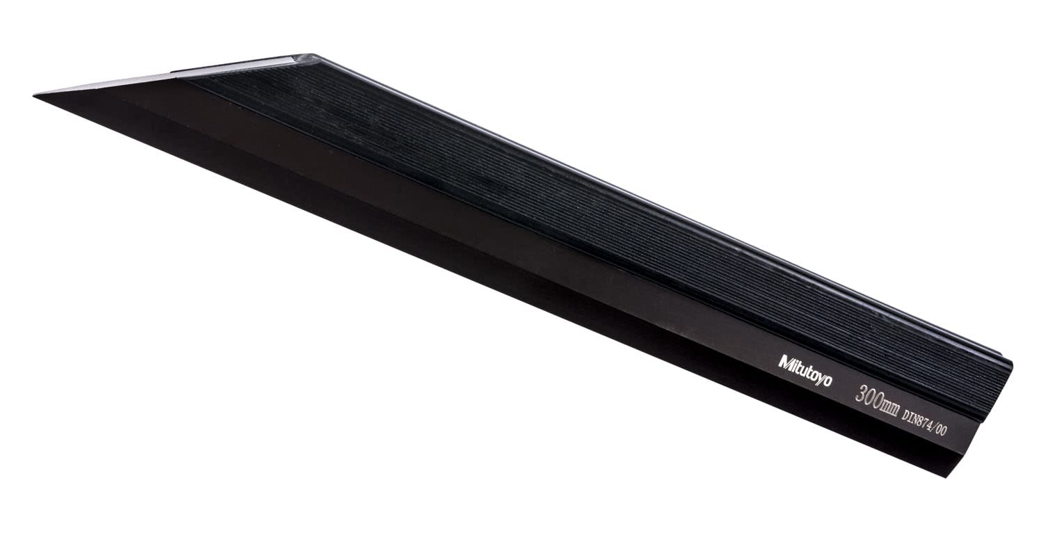 Mitutoyo 528-105 10-Inch Knife Edge Straight Edge Ruler with Protective Cover - Precision Measuring Tool for Metalworking, Woodworking & Engineering Projects