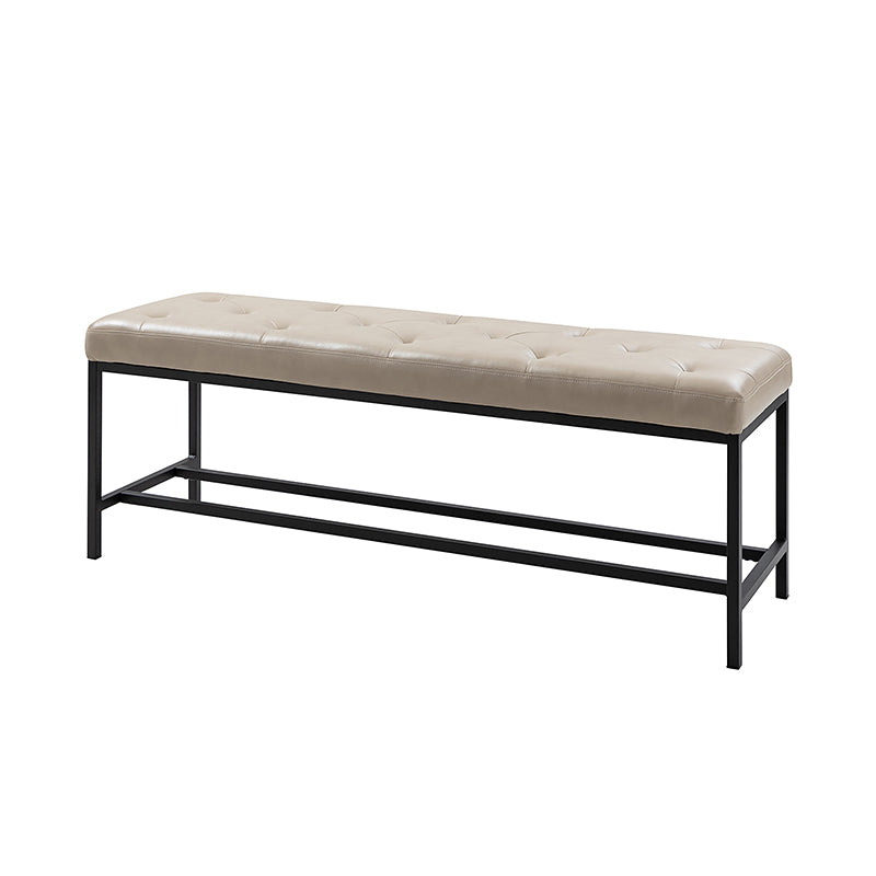 Johannes Upholstered Bench - Stylish Storage Ottoman with Tufted Cushion, Modern Entryway Bench for Bedroom, Living Room & Hallway - Perfect for Seating, Storage & Home Decor