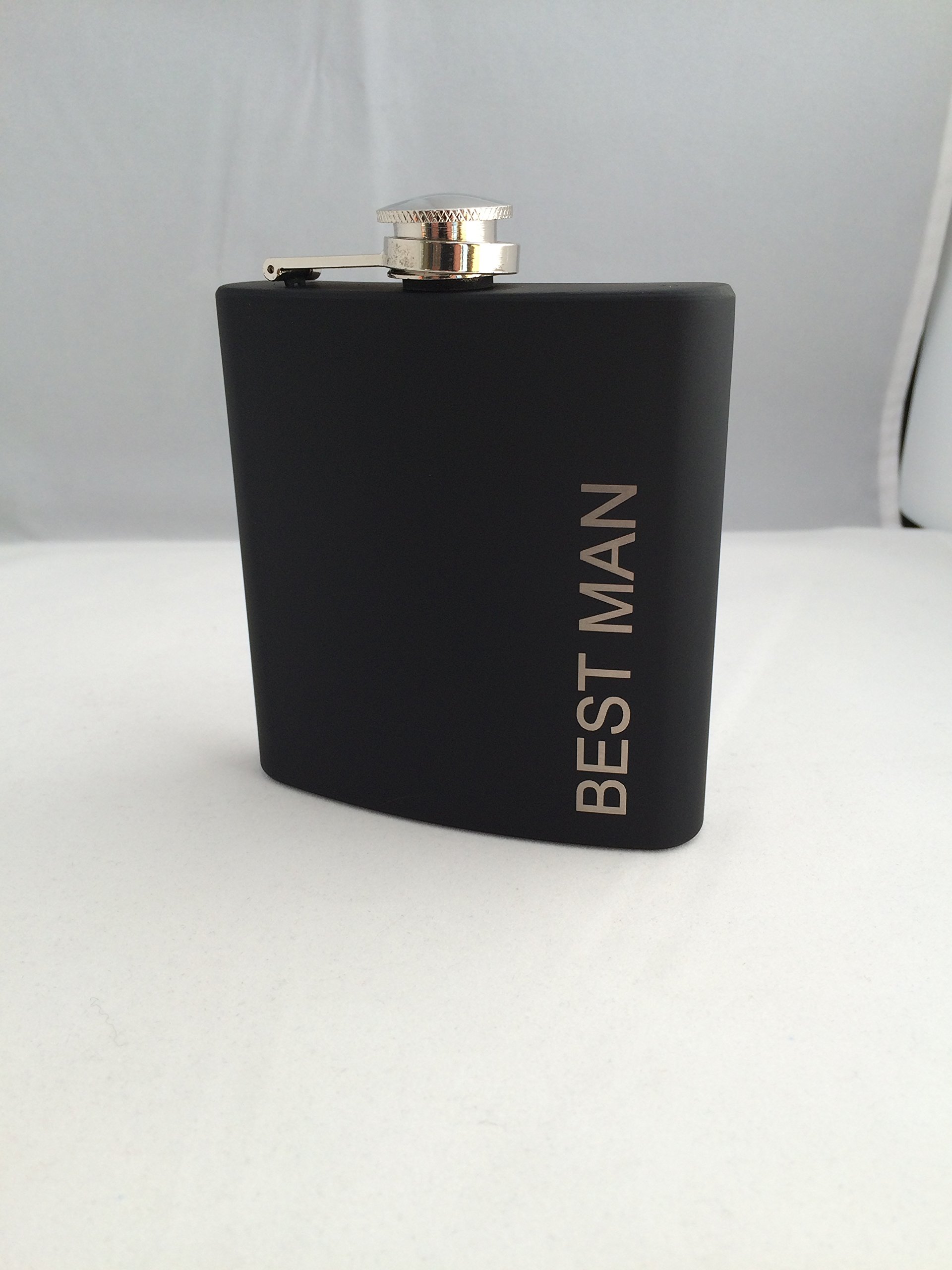 Best Stainless Steel 6 Oz Pocket Flask for Men - Engraved Gift for Groomsmen, Bachelor Party, Wedding, and Special Occasions - Perfect for Whiskey, Bourbon, and Liquor On-The-Go
