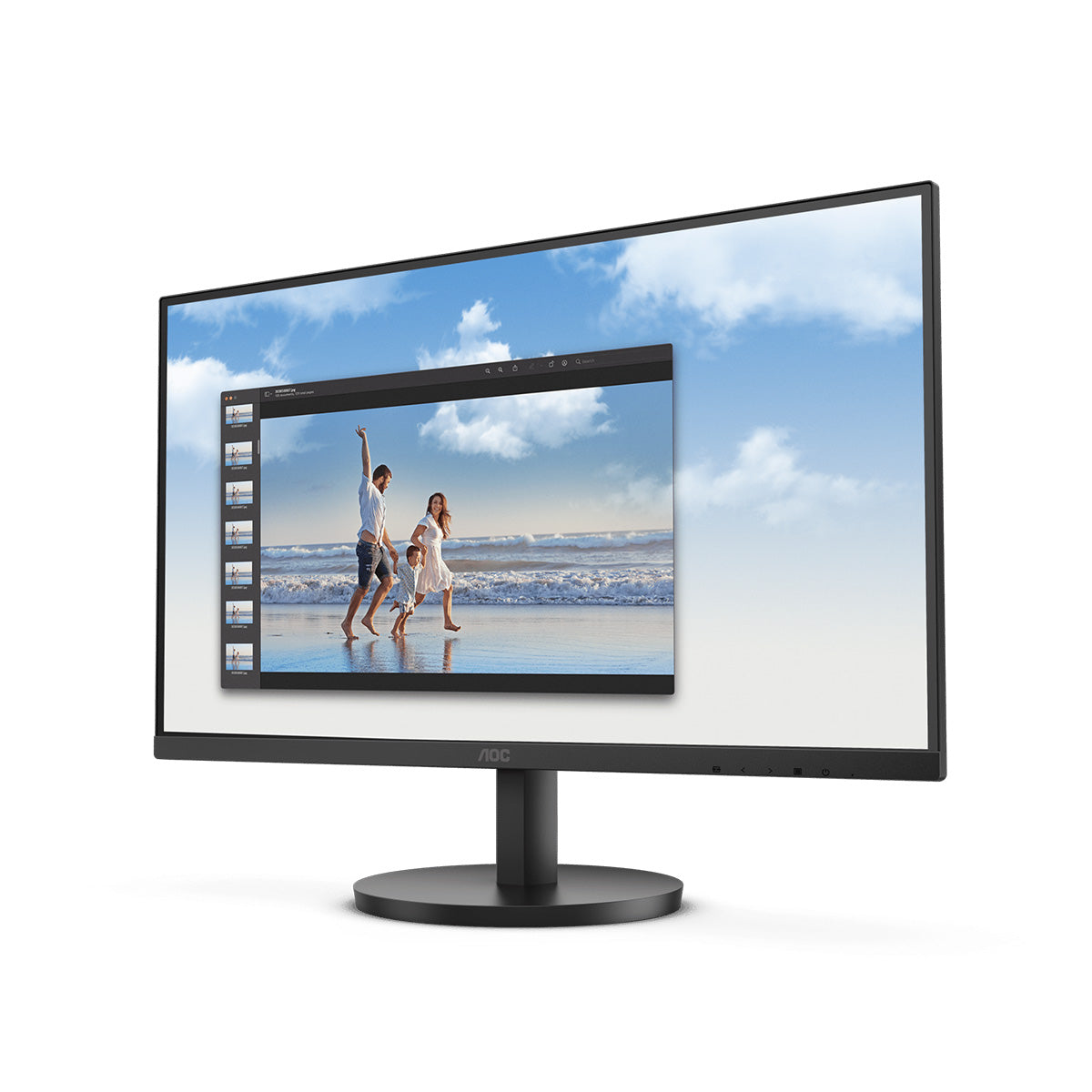 AOC 22B3HM 21.5 Inch Full HD VA Monitor with 75Hz Refresh Rate - Perfect for Home Office, Gaming, and Entertainment