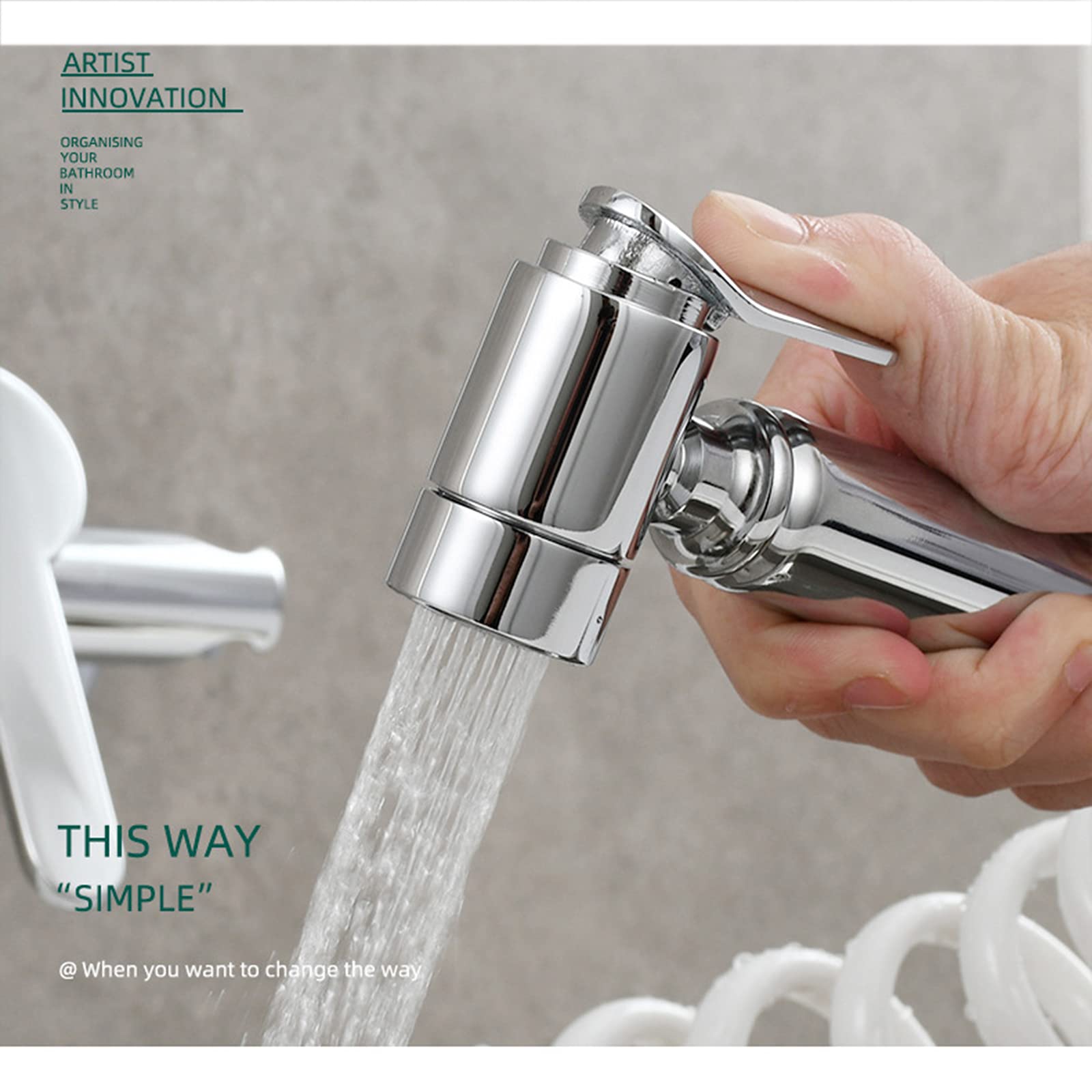 Commercial Brass Wall Mount Kitchen Faucet - Hot & Cold Water 2-Function Pot Filler with Folding Stretchable Swing Arms, Chrome Finish | Ideal for Restaurant & Home Kitchen Sink Installation