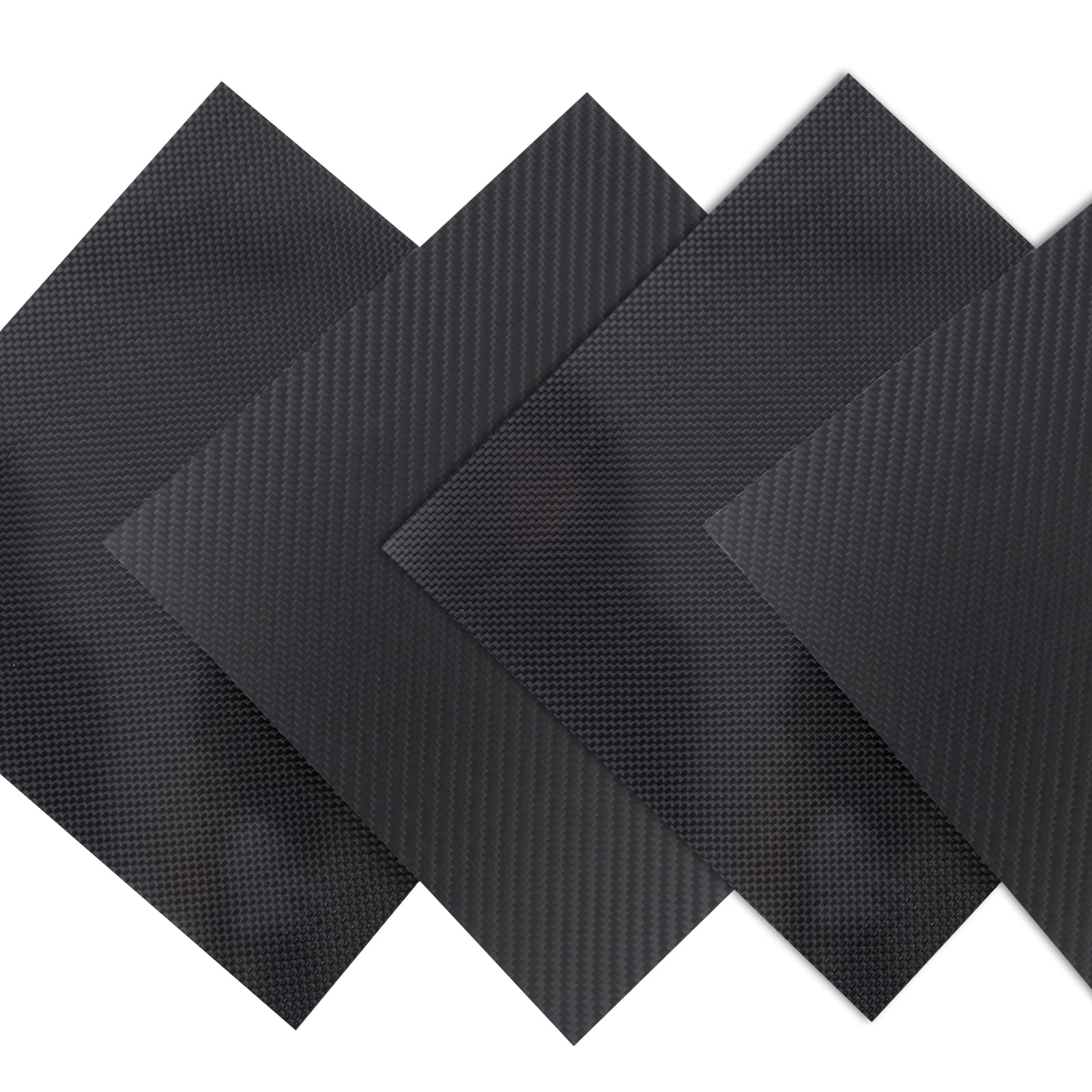Premium 3K Twill Weave Carbon Fiber Sheet - 400x400mm (1.0mm to 6.0mm Thickness Options) - Matte Finish Laminate Panel for Automotive, DIY Projects & Industrial Applications