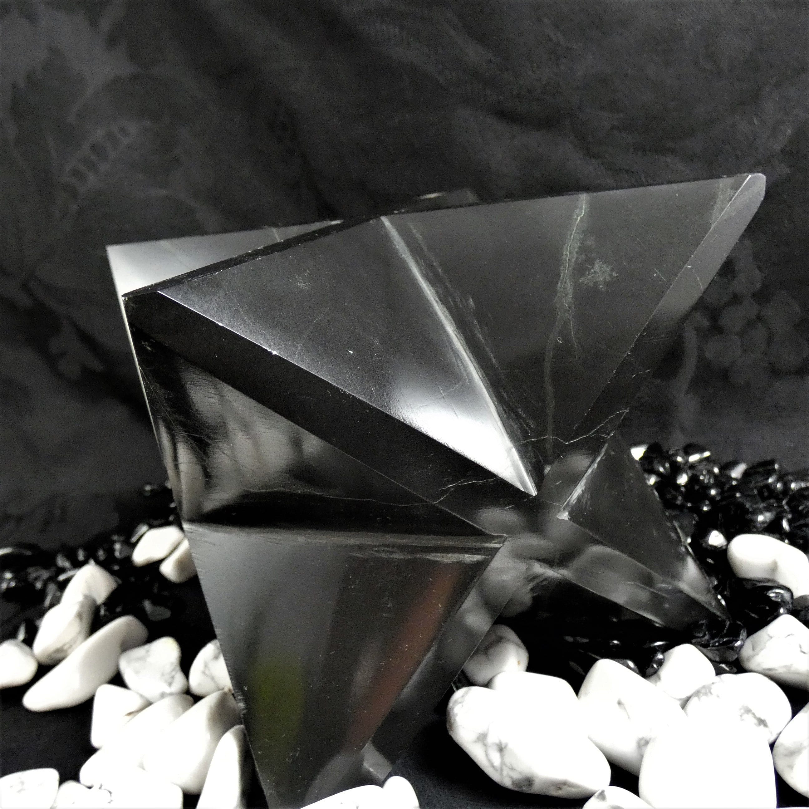 Black Onyx Merkaba Pendant Necklace - Spiritual Healing Stone Jewelry for Meditation, Energy Protection & Chakra Balancing