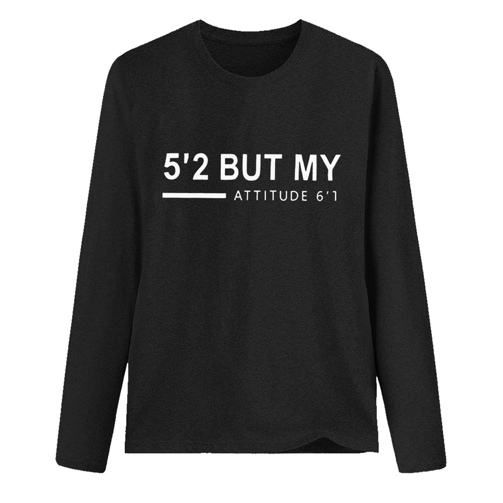 Women's Casual Long Sleeve Printed Sweatshirt Pullover Blouse - Loose Fit Work Tops for Women in Black | Perfect for Office, Outfits & Everyday Wear