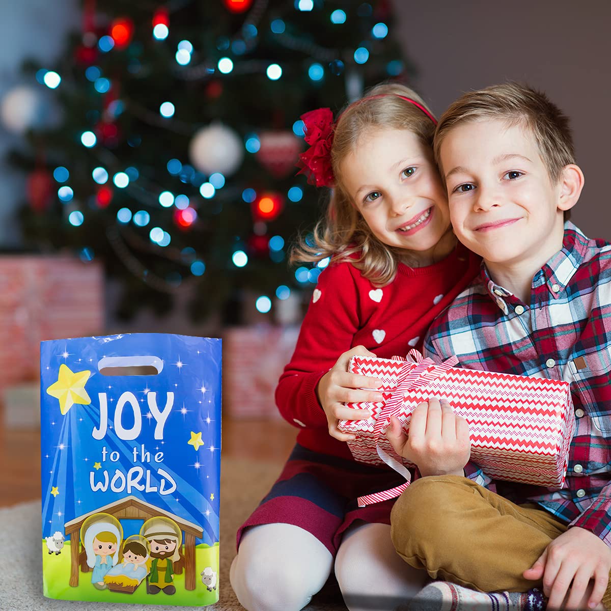 25Pcs Nativity Themed Goodie Bags - Christmas Party Favors for Vacation Bible School, Sunday School & Holiday Celebrations - Perfect for Kids' Treats, Church Events & Festive Gatherings