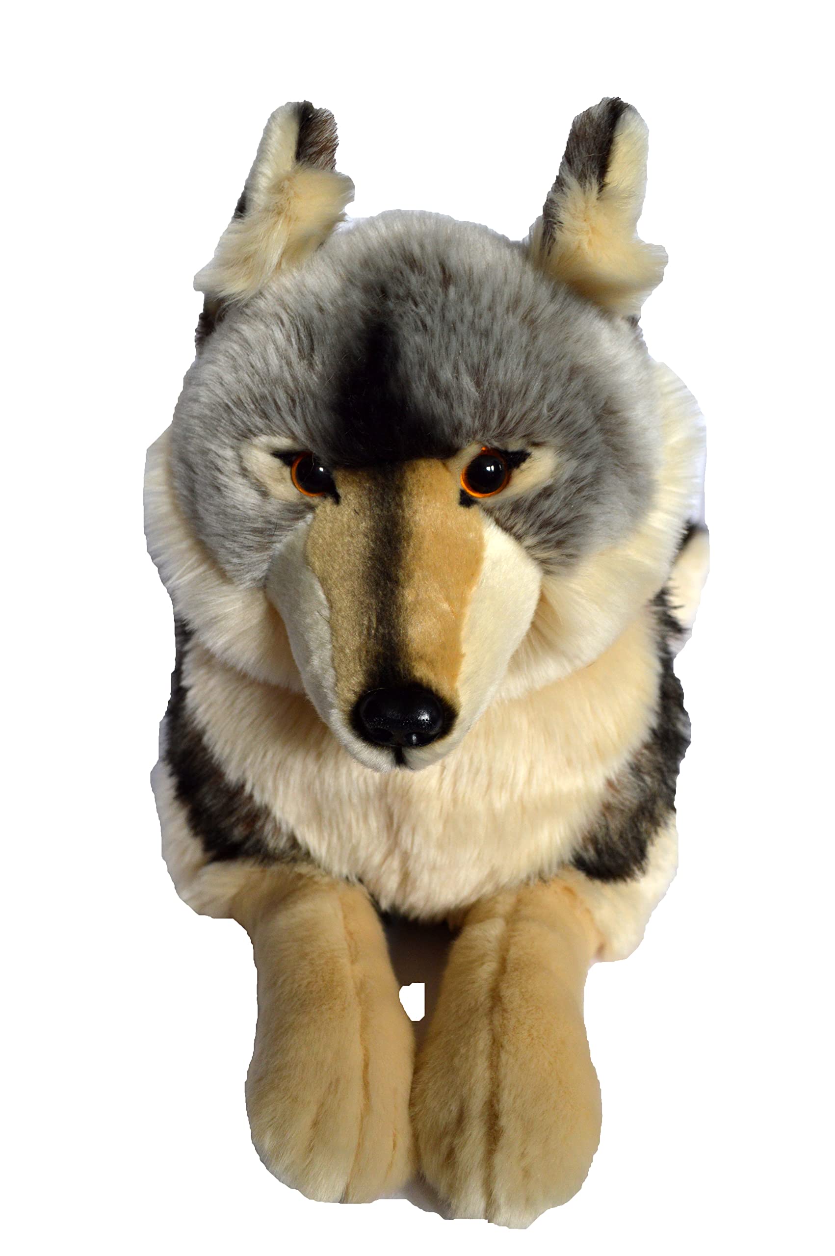 20 Inch Grey Wolf Plush Stuffed Animal - Realistic Timber Wolf Toy for Kids, Home Decor, Nursery, and Gift Giving | Soft & Cuddly Wolf Stuffed Animal for Bedroom, Living Room, or Office