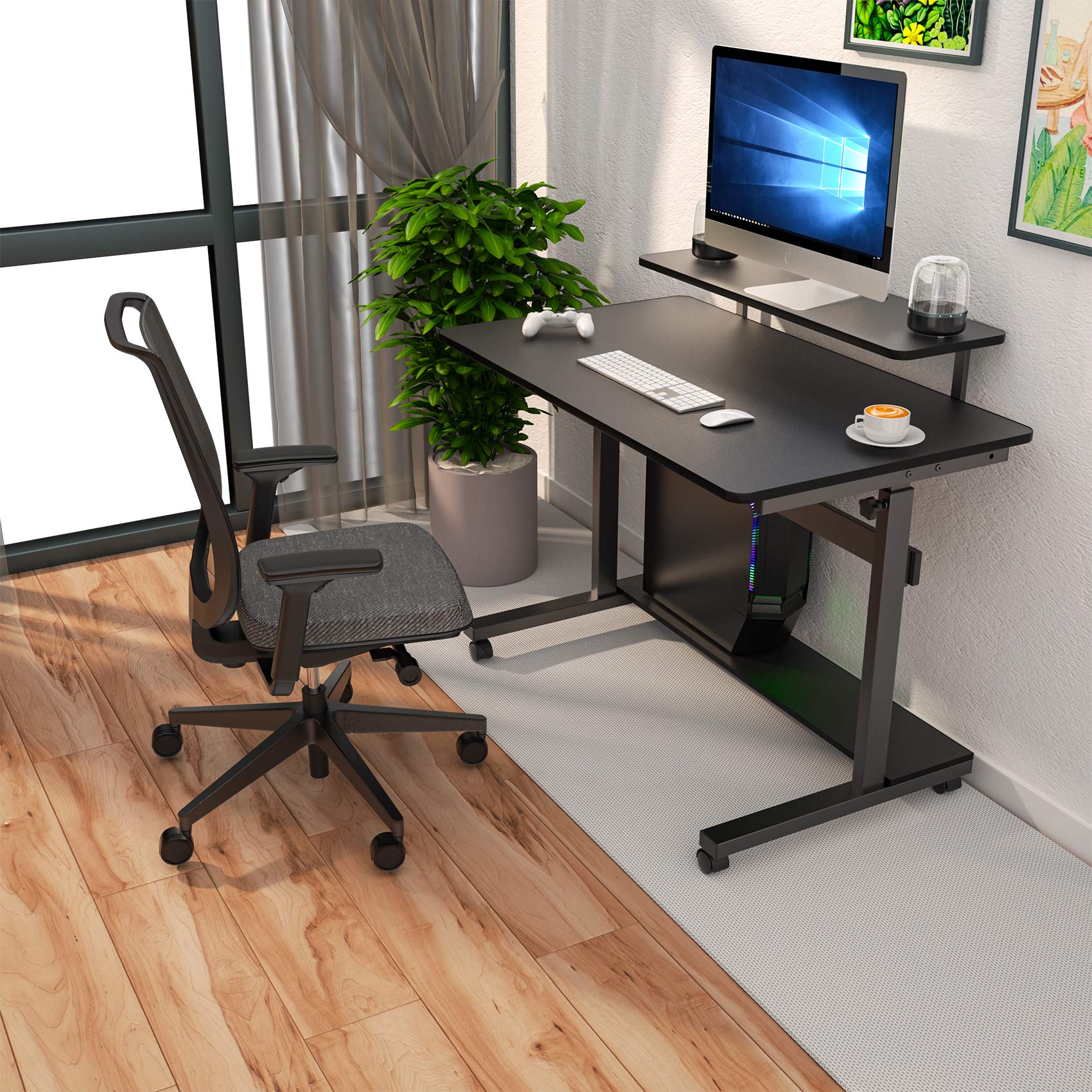Height Adjustable Standing Desk with Wheels - 41