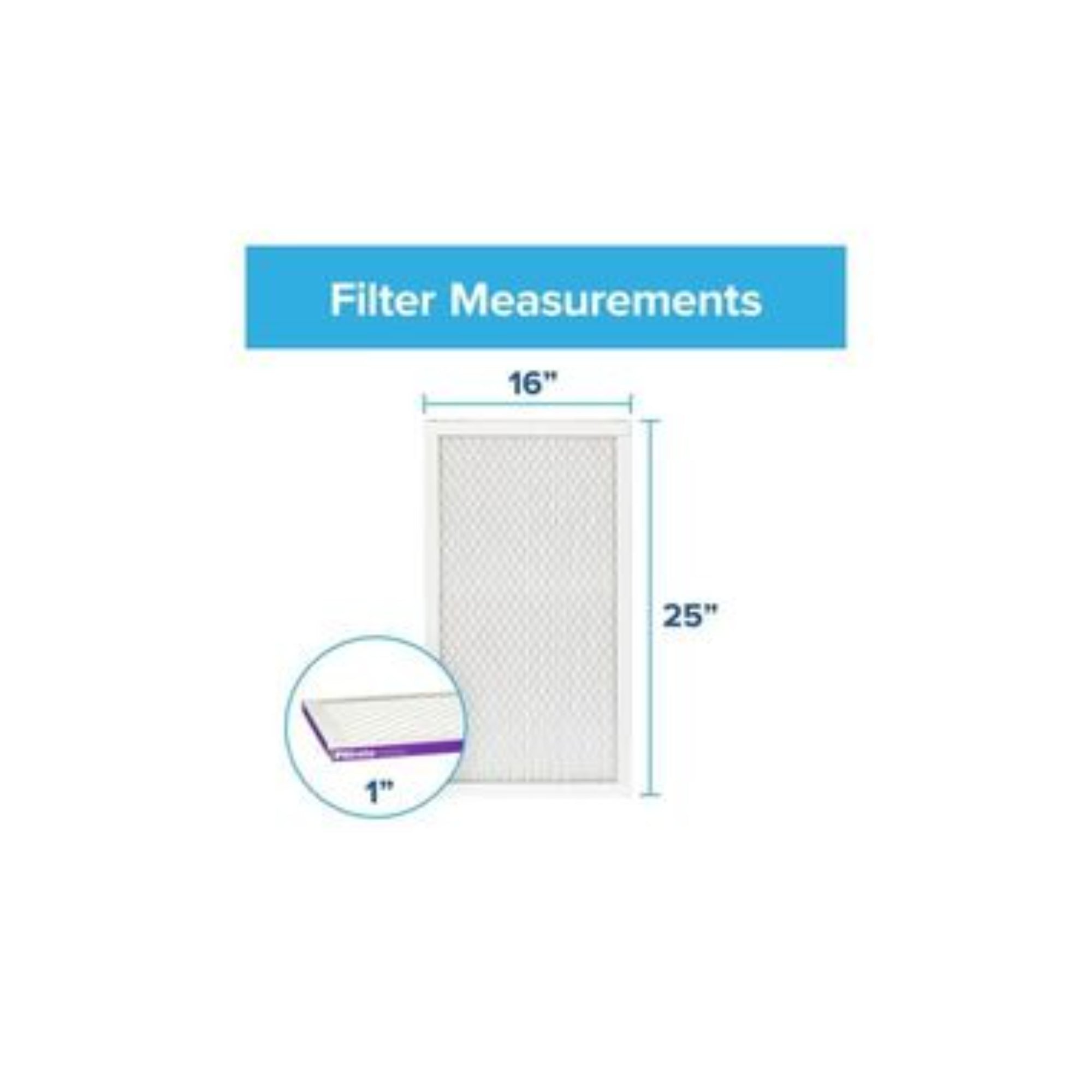 3M Filtrete 2001 16x25x1 Inch Air Filter (4 Pack) - 1500 MPR, Captures Bacteria & Viruses - Perfect for Home, Office & HVAC Systems