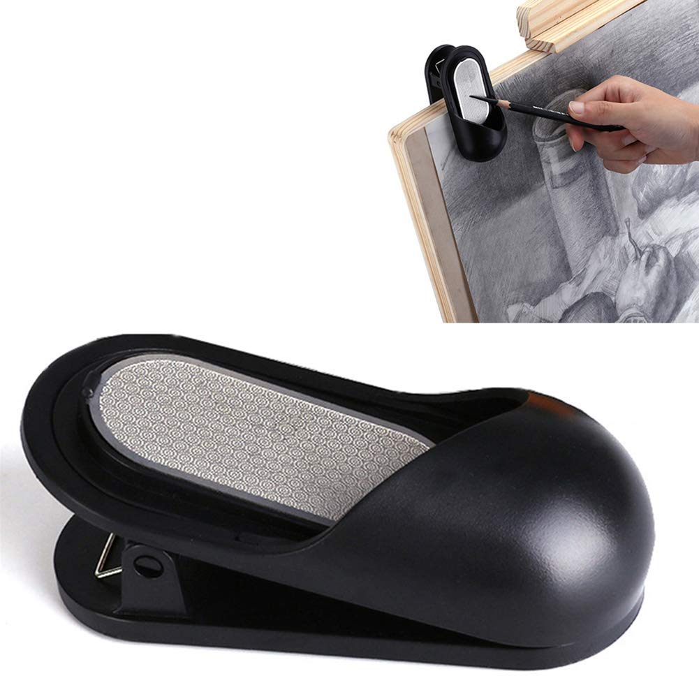 BXT Premium Charcoal Pencil Sharpener - Graphite Lead Sandpaper Sharpener with Sketch Paper Clamp - Art Drawing Tool for Artists & Beginners - Perfect for Sketching, Shading & Professional Artwork