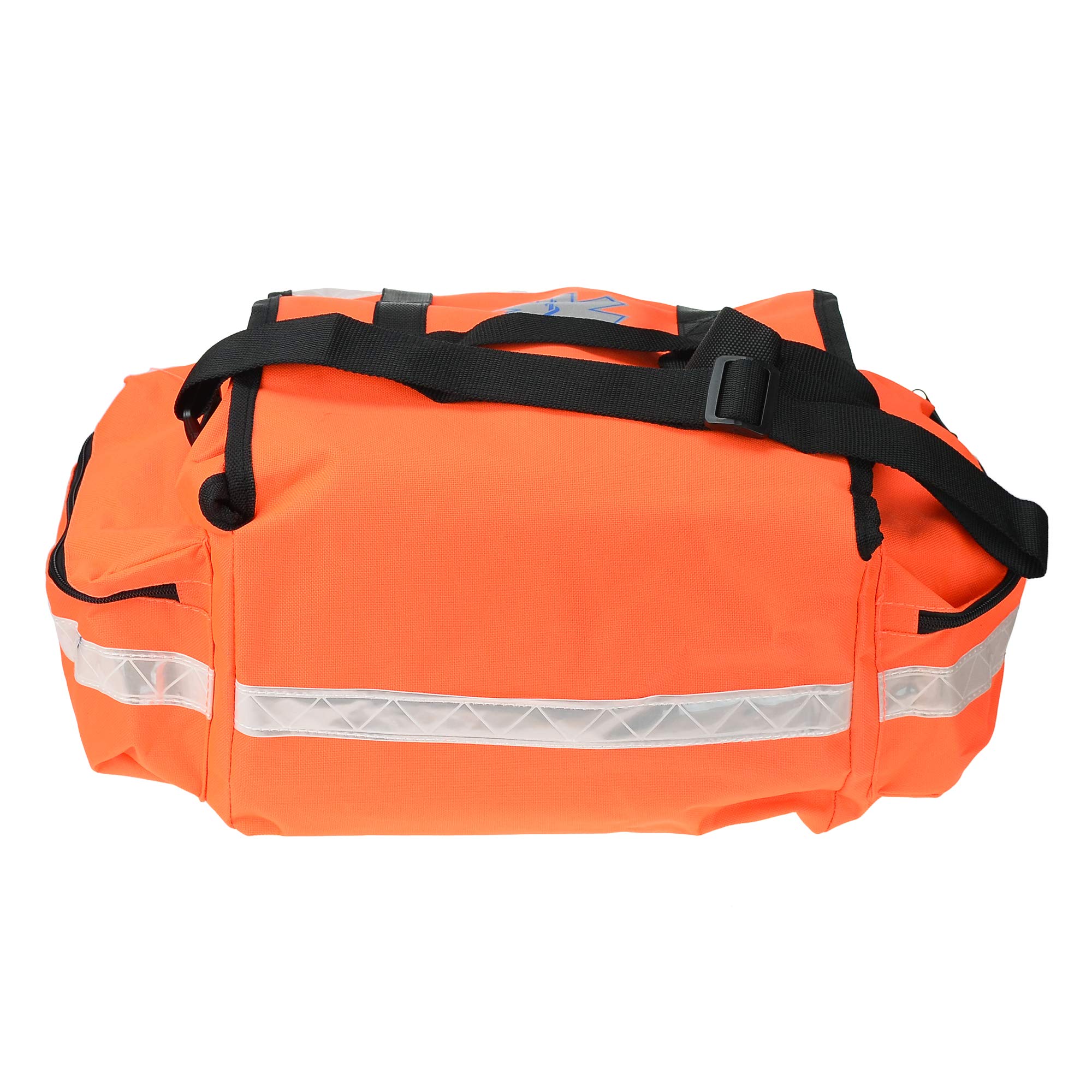 Dealmed First Responder Medical Trauma Bag - Fully Stocked EMT First Aid Kit with Essential Supplies | Portable Orange Emergency Bag for First Responders, EMTs, and Outdoor Adventures