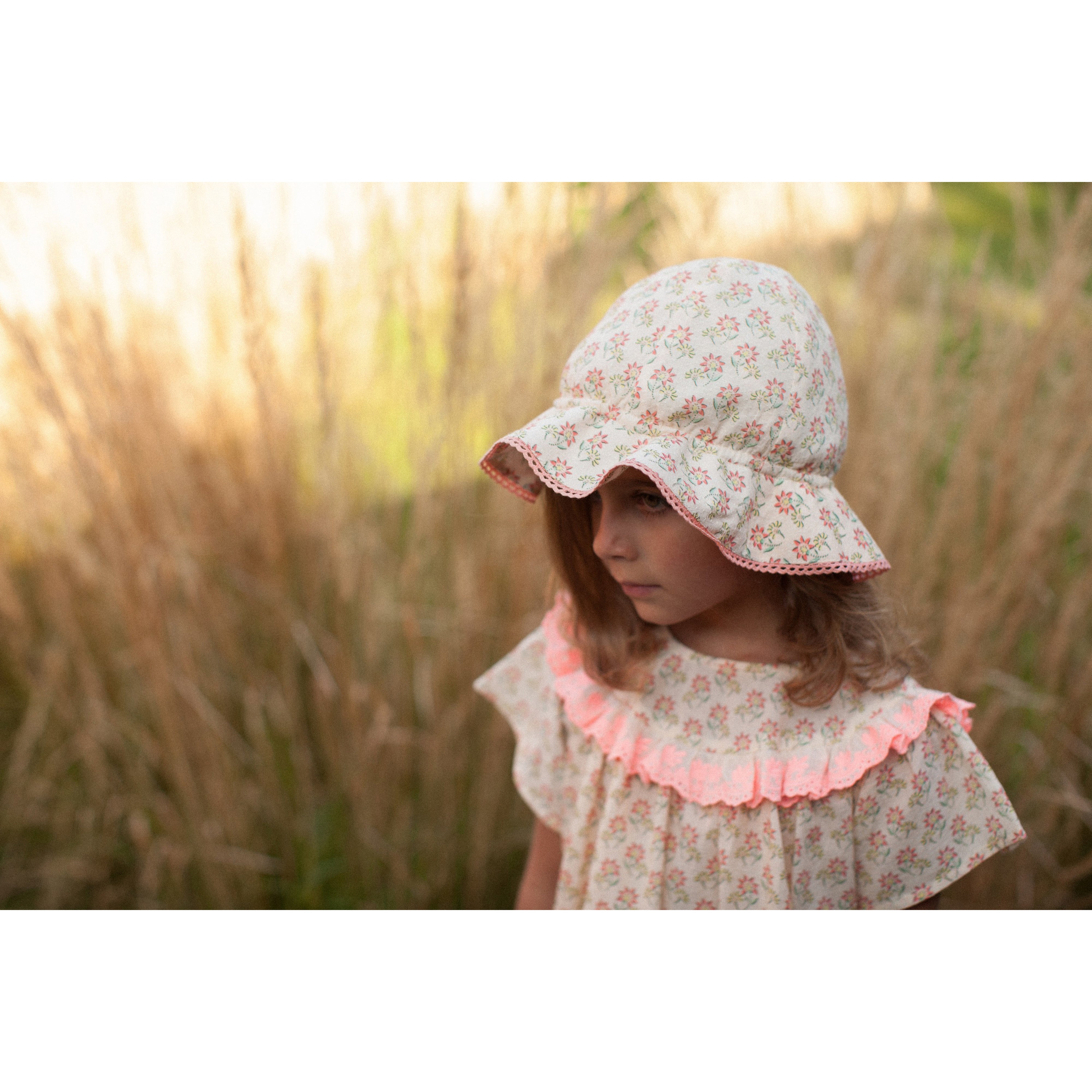 Bonheur du Jour Paris Baby & Girl Hat in Nude - Stylish & Comfortable Sun Protection for Toddlers & Kids - Perfect for Outdoor Play, Beach Trips & Family Photos