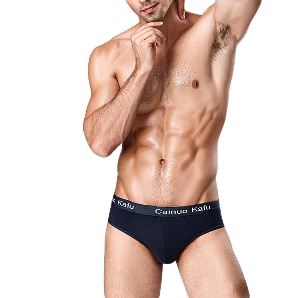 **Men's Breathable Soft Cotton Trunks Underwear - Solid Color Briefs for Comfort & Style | Perfect for Daily Wear, Gym & Travel**