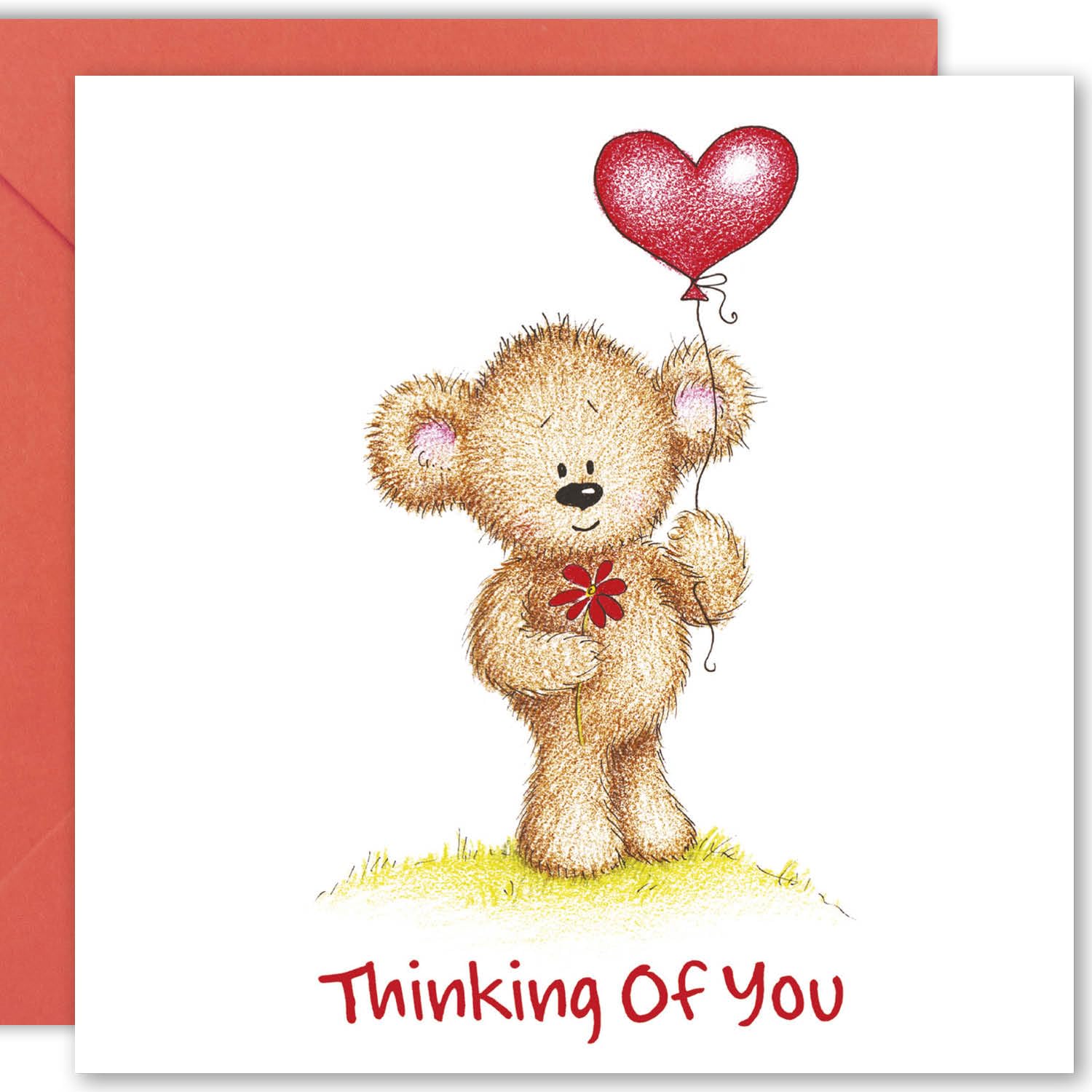 Thoughtful Bear Anniversary Card - Cute Cult Kitty Design for Husband, Wife & Couples | Perfect Wedding Anniversary Greeting Card for Him & Her | Ideal for Anniversaries, Romantic Gifts & Special Occasions