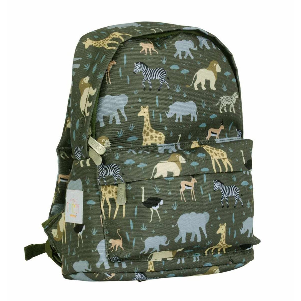 A Little Lovely Company Kids Backpack - Cute Animal Print School Bag for Boys & Girls, Durable Lightweight Bookbag for Preschool, Travel & Daily Use