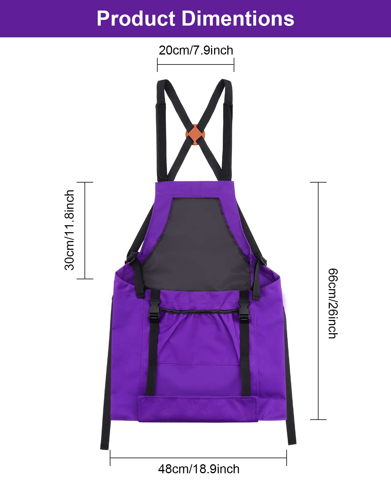 **Heavy Duty Gardening Apron with Quick Release Pockets - Water Resistant Harvesting Apron for Women & Men - Perfect for Planting, Pruning, and Outdoor Farm Work**