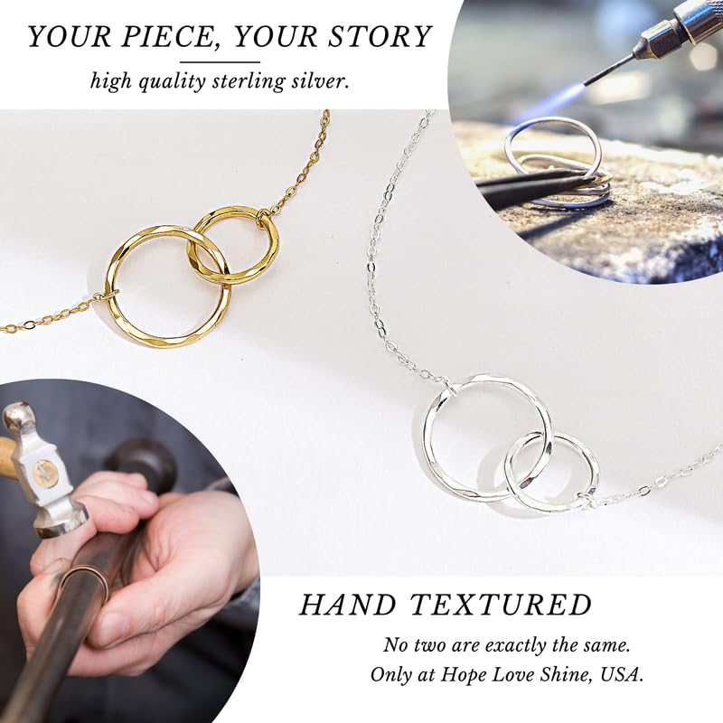 Hope Love Shine Graduation Necklace Gift for Her - Elegant College & High School Graduation Jewelry - Perfect Best Friend Gift for Celebrations & Special Occasions