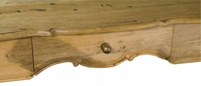 French Colonial Style 120cm Honey Brown 1-Drawer Console Table - Perfect for Entryway, Hallway & Living Room Decor
