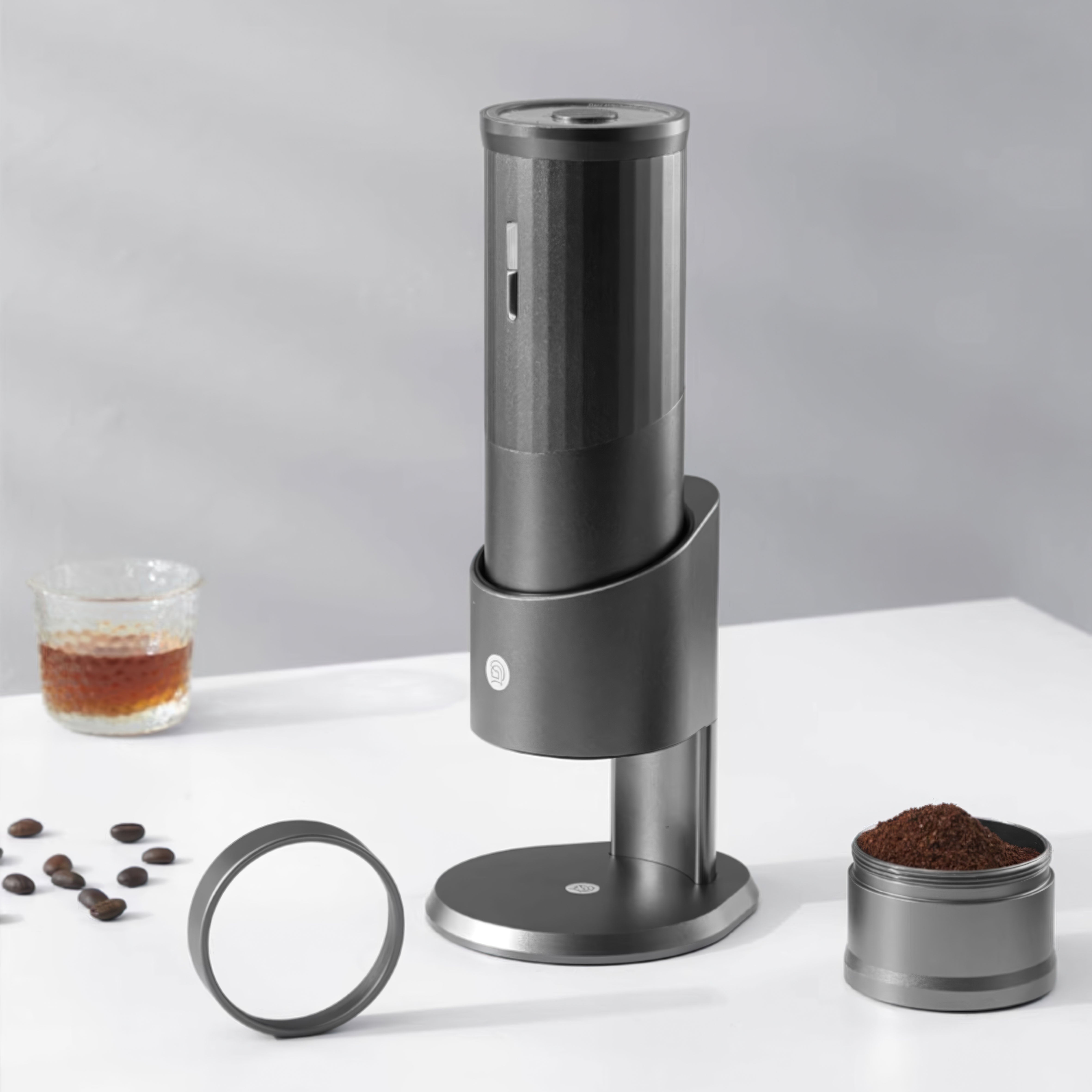 Premium Portable Coffee Grinder for Espresso, French Press & Pour Over - Electric Burr Mill with Adjustable Settings for Home, Office & Travel Use