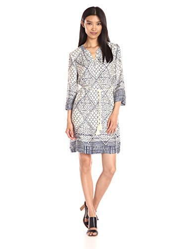Three Dots Women's Grace Flowy Boho Dress - Lightweight Summer Maxi Dress with Floral Print & Side Slits | Perfect for Beach Vacations, Music Festivals & Casual Outings